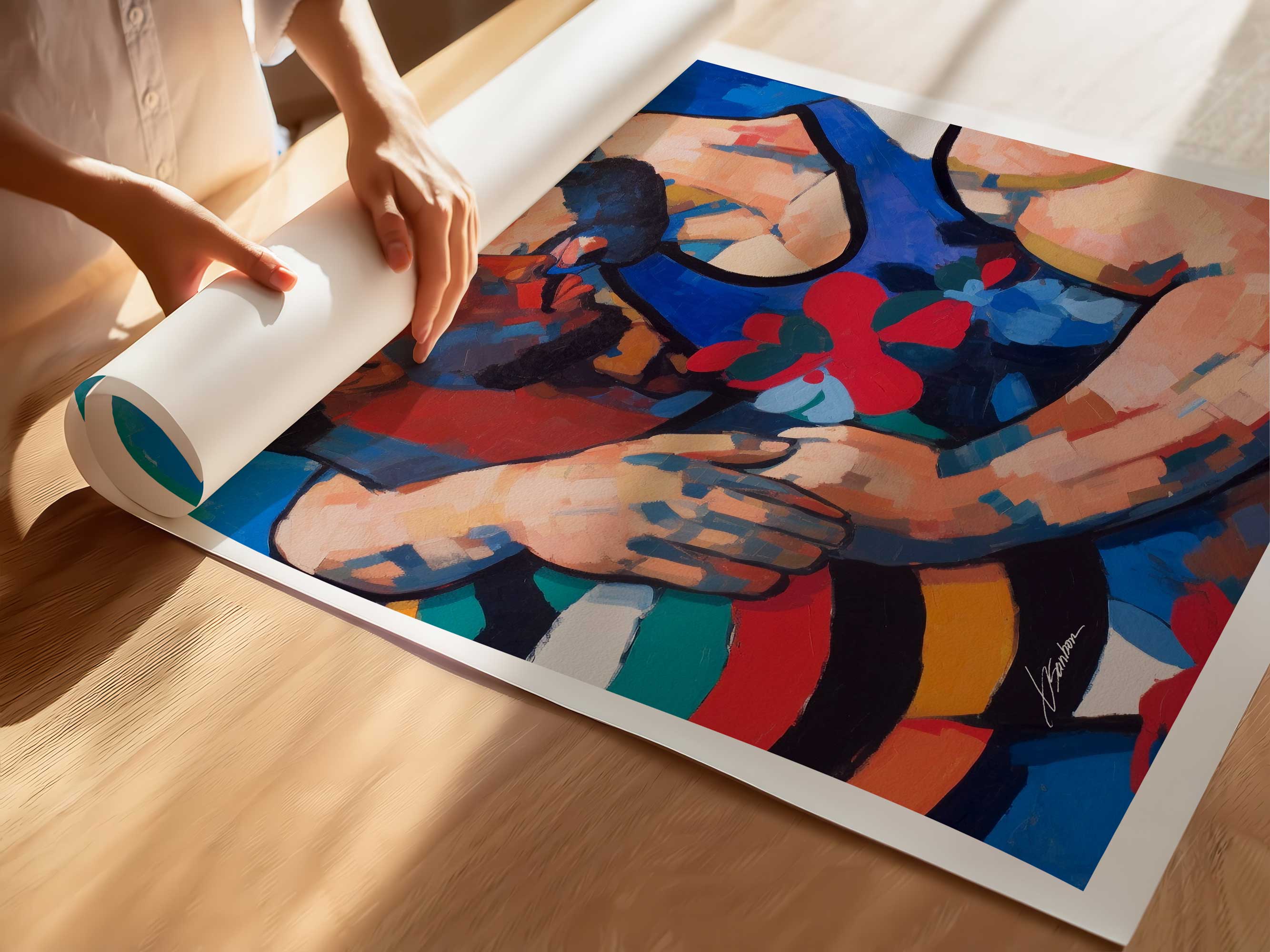 In Your Arms Two Men in Love – Art Print Artist Brenden Sanborn