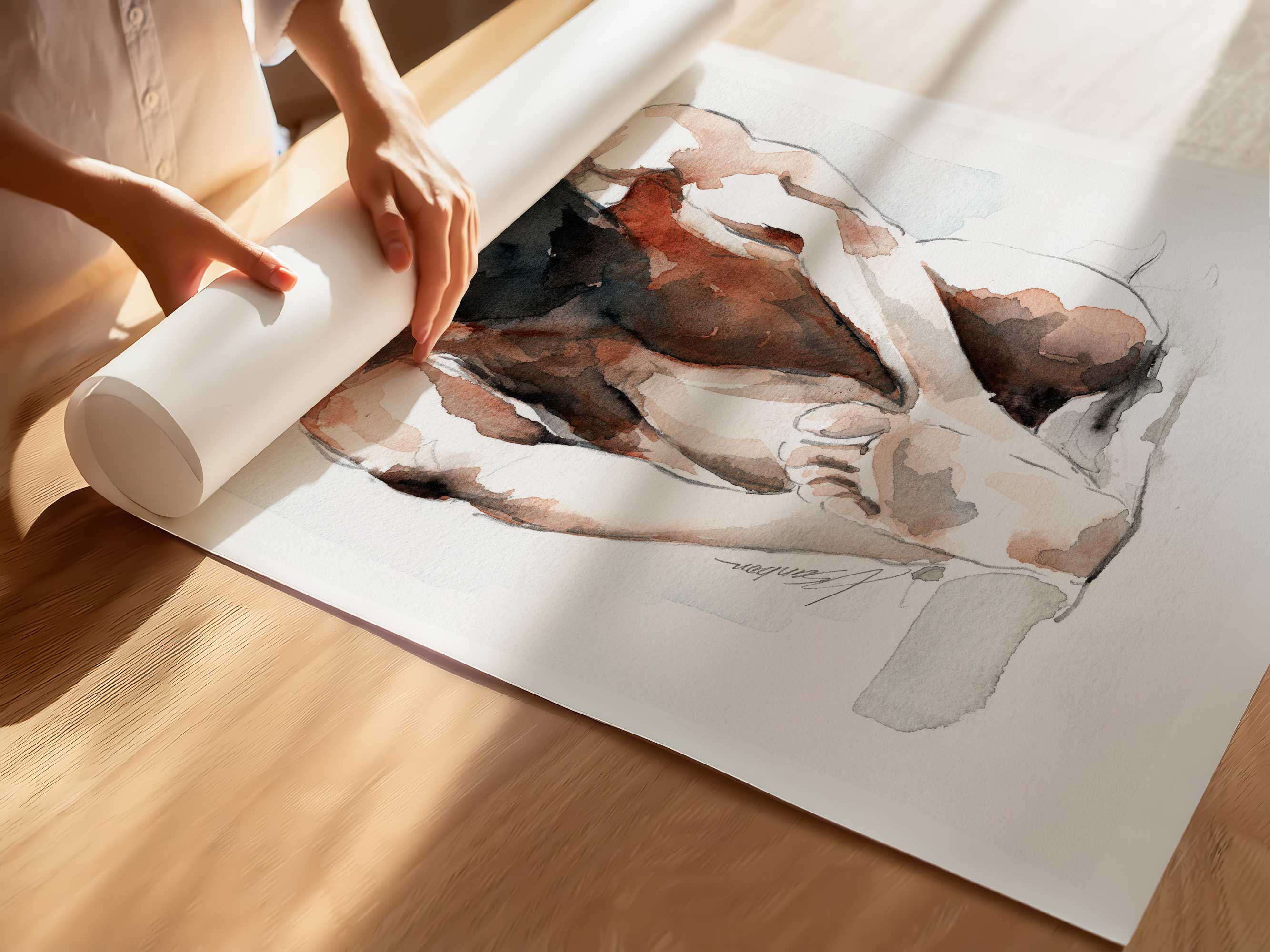 Folding Into Stillness – Art Print Artist Brenden Sanborn