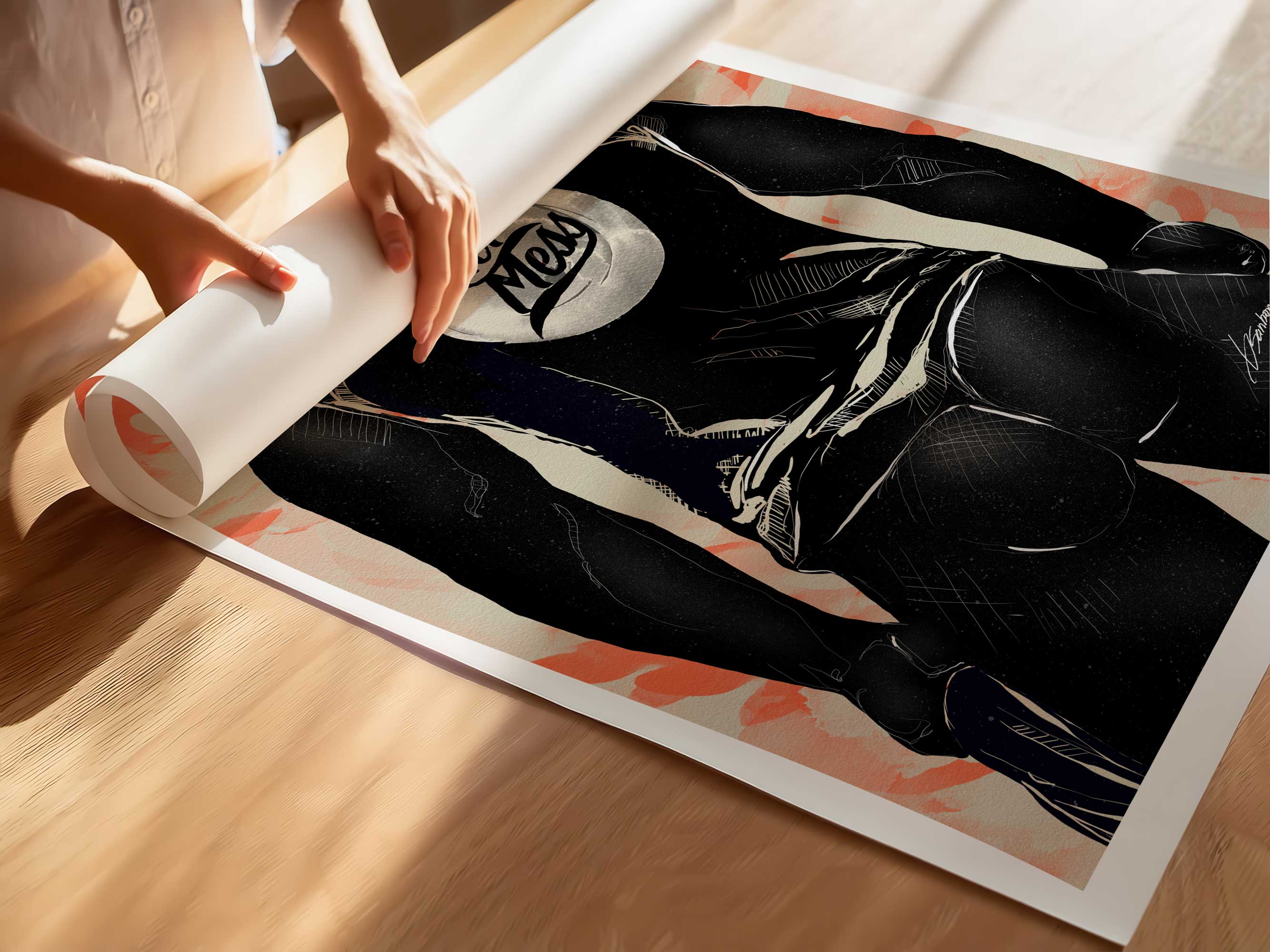 It's a Hot Mess Male Art - Art Print Artist Brenden Sanborn