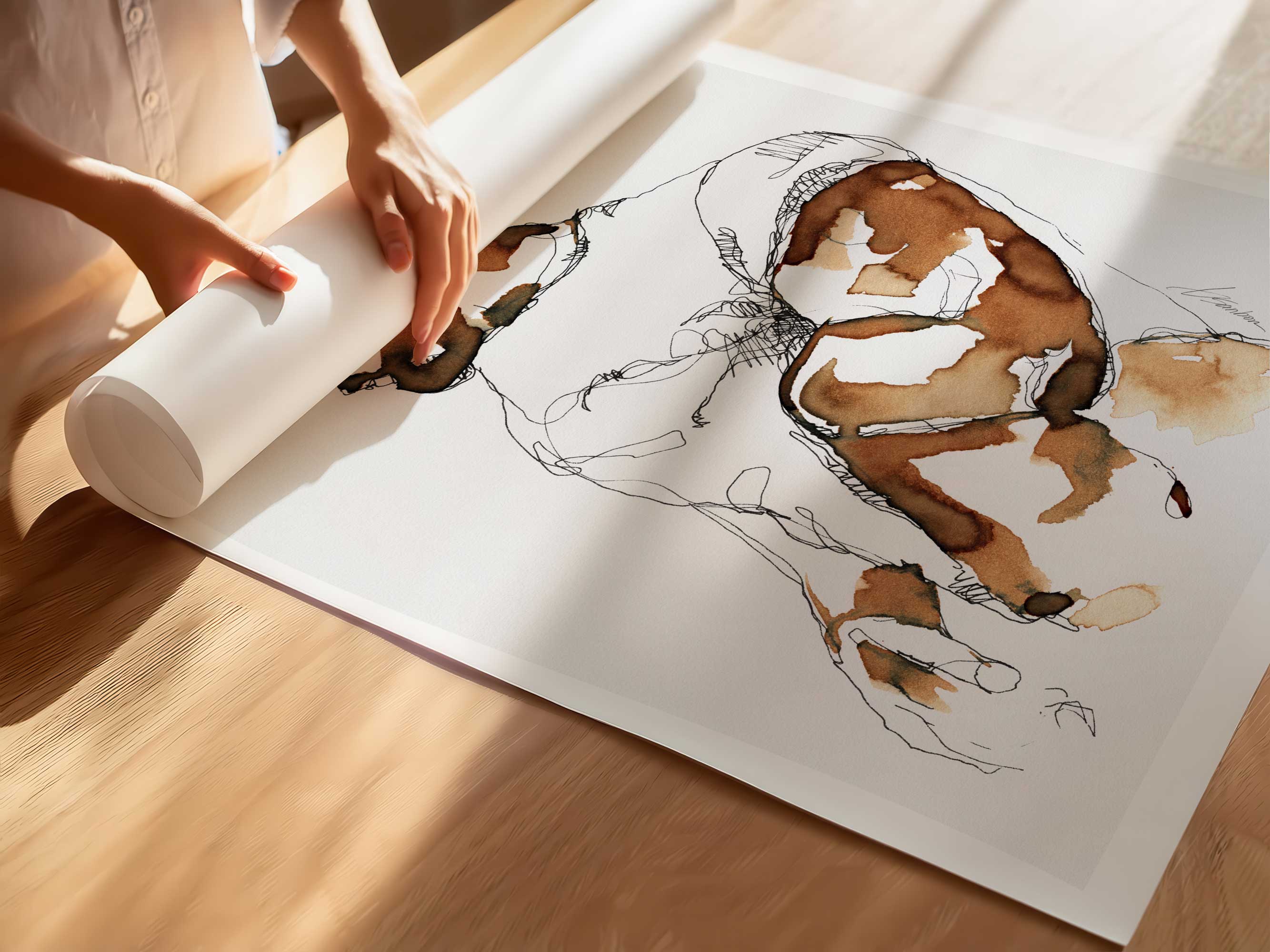 Unveiling Strength in Coffee and Ink – Art Print Artist Brenden Sanborn