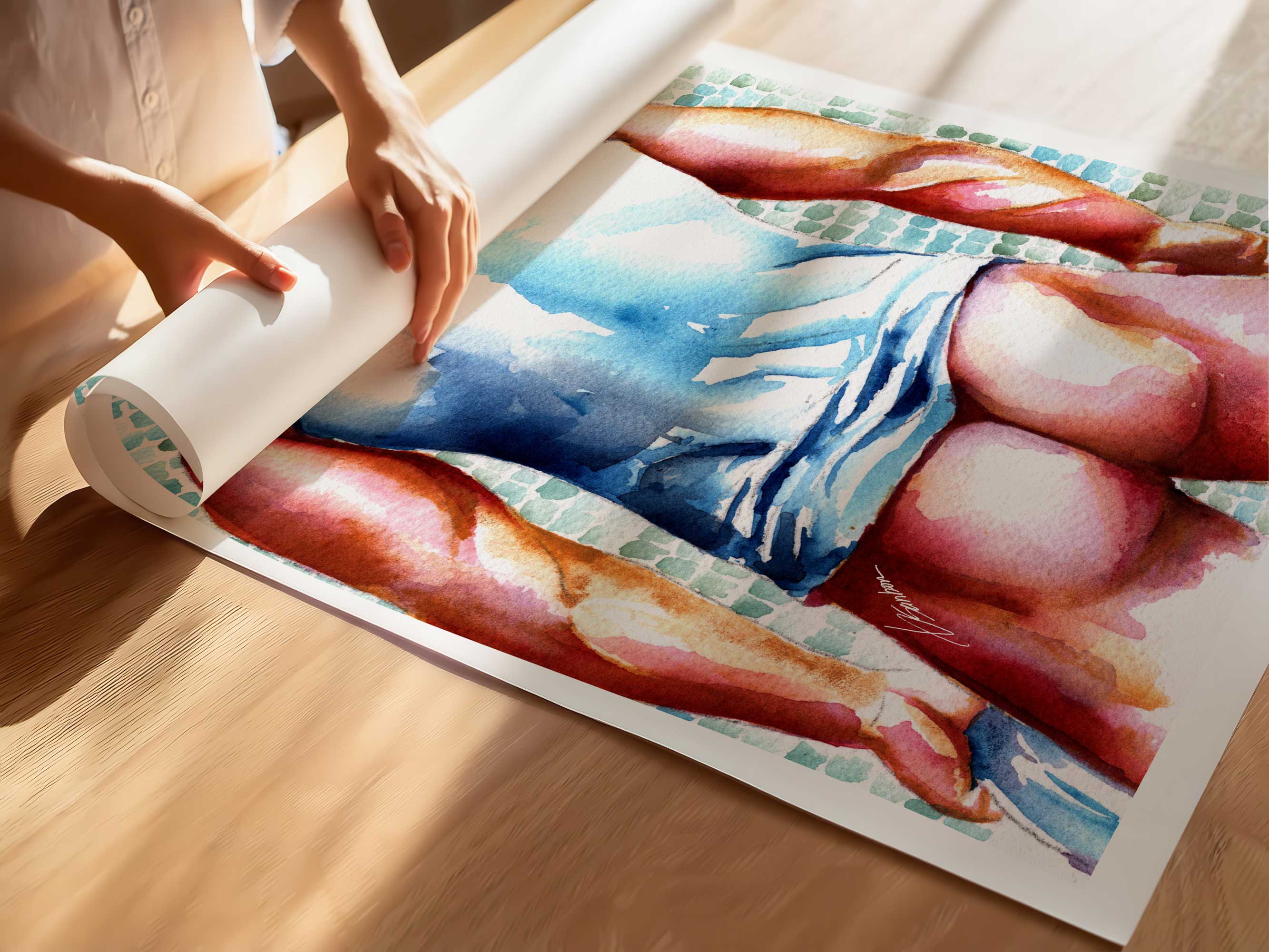 In the Locker Room After the Game - Art Print Artist Brenden Sanborn