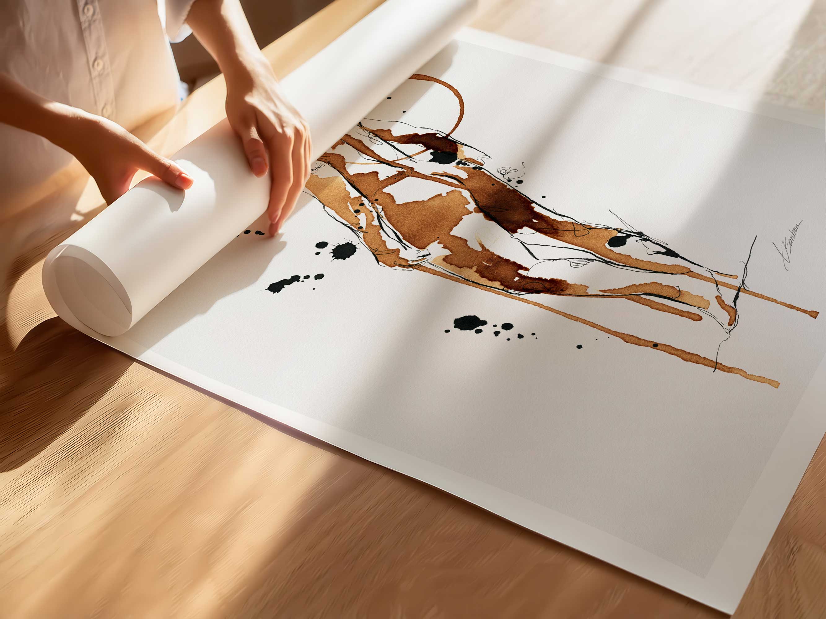 Golden Drips on a Confident Booty – Art Print Artist Brenden Sanborn