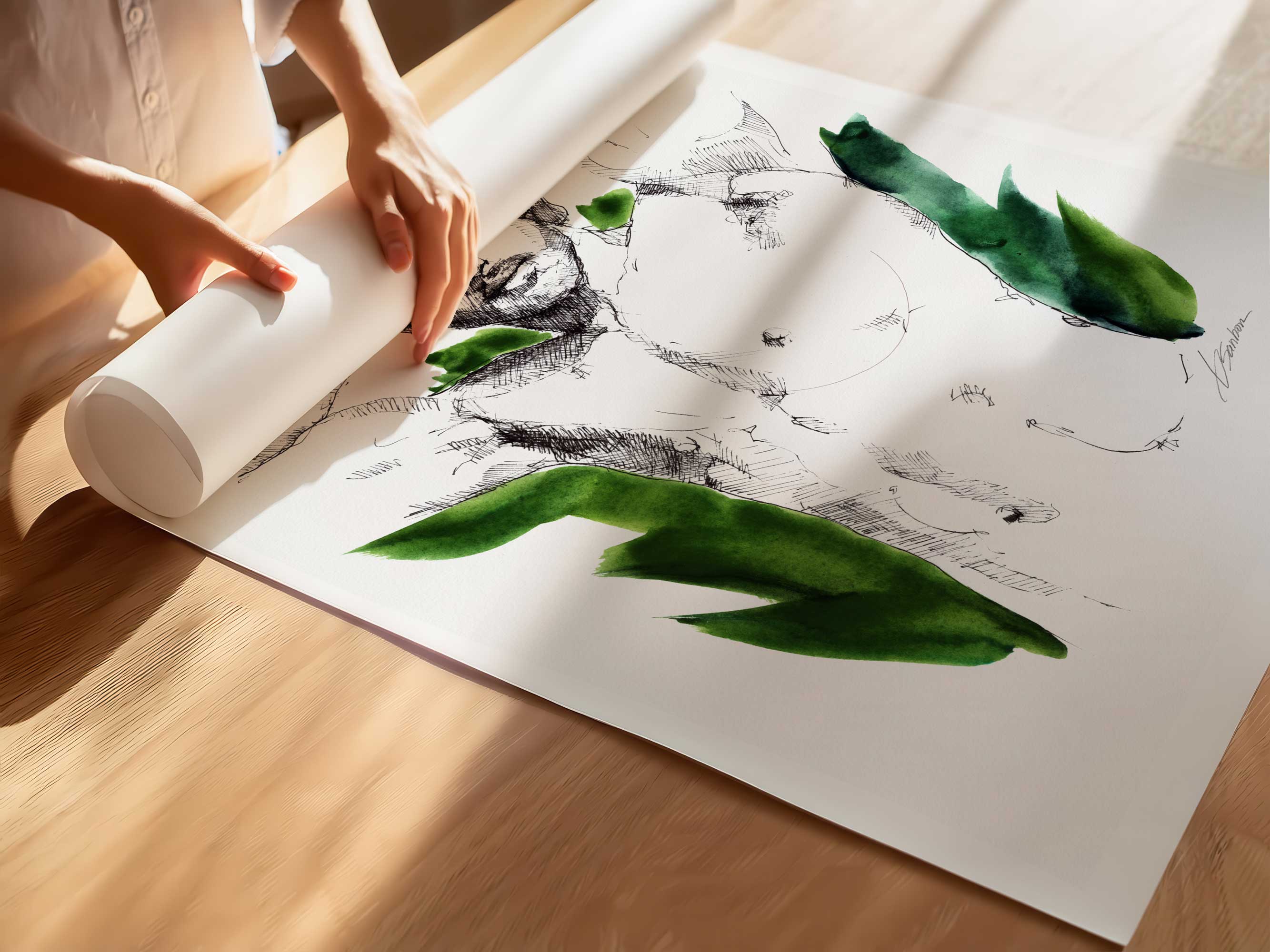 Resting Among the Leaves – Art Print Artist Brenden Sanborn