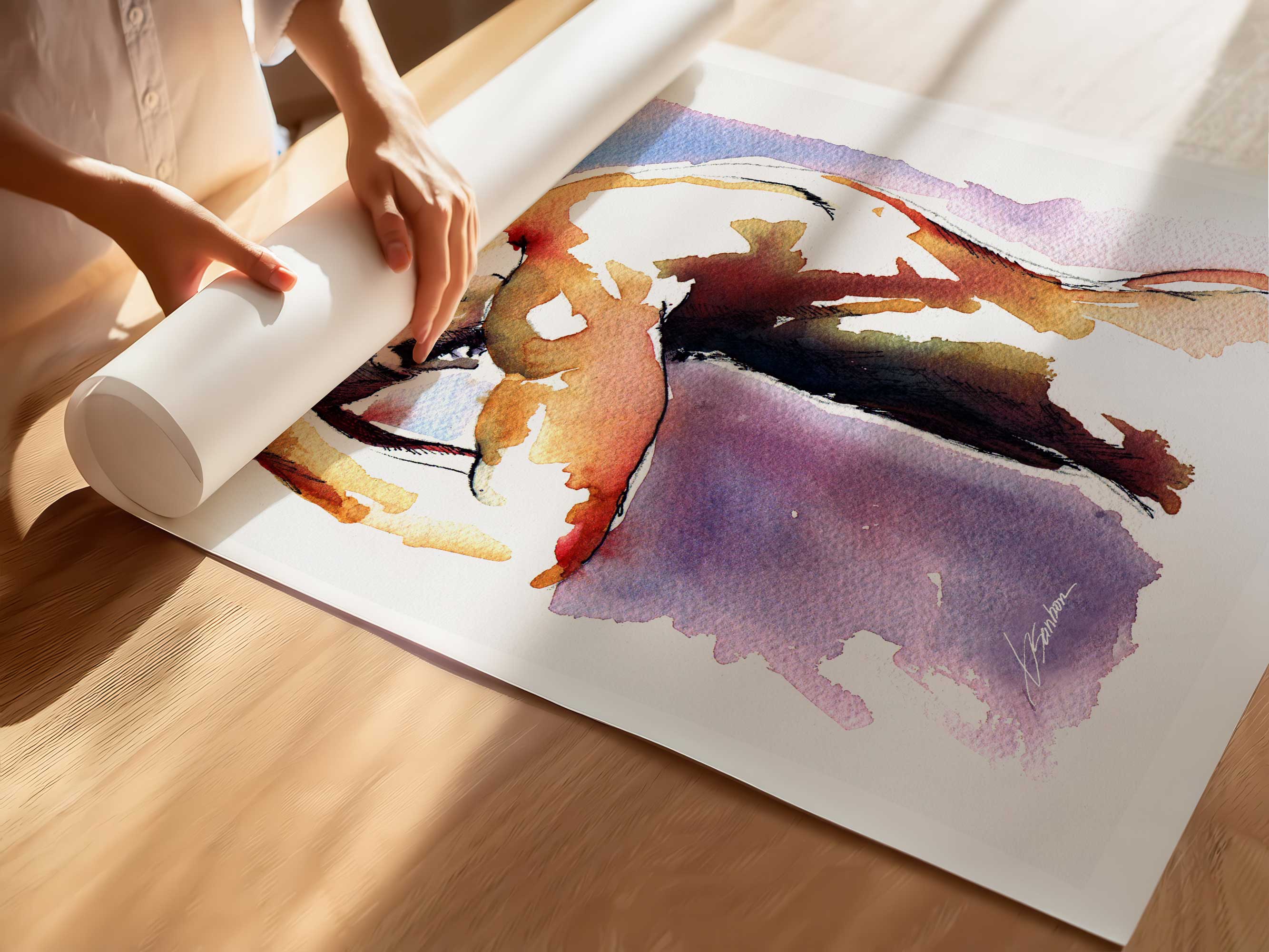 Dusky Hues on Bare Shoulders and Booty – Art Print Artist Brenden Sanborn