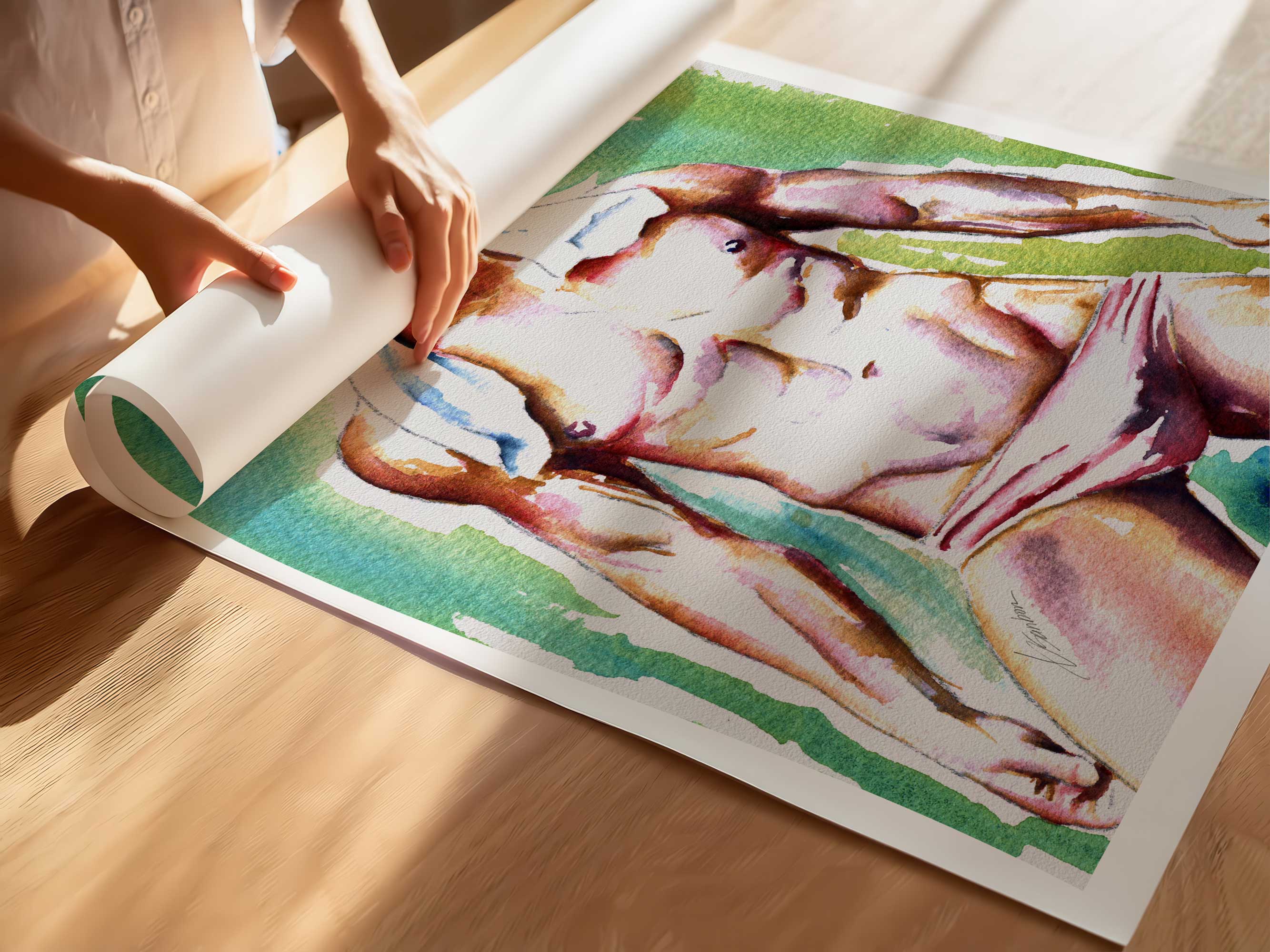 Heat After the Swim – Art Print Artist Brenden Sanborn