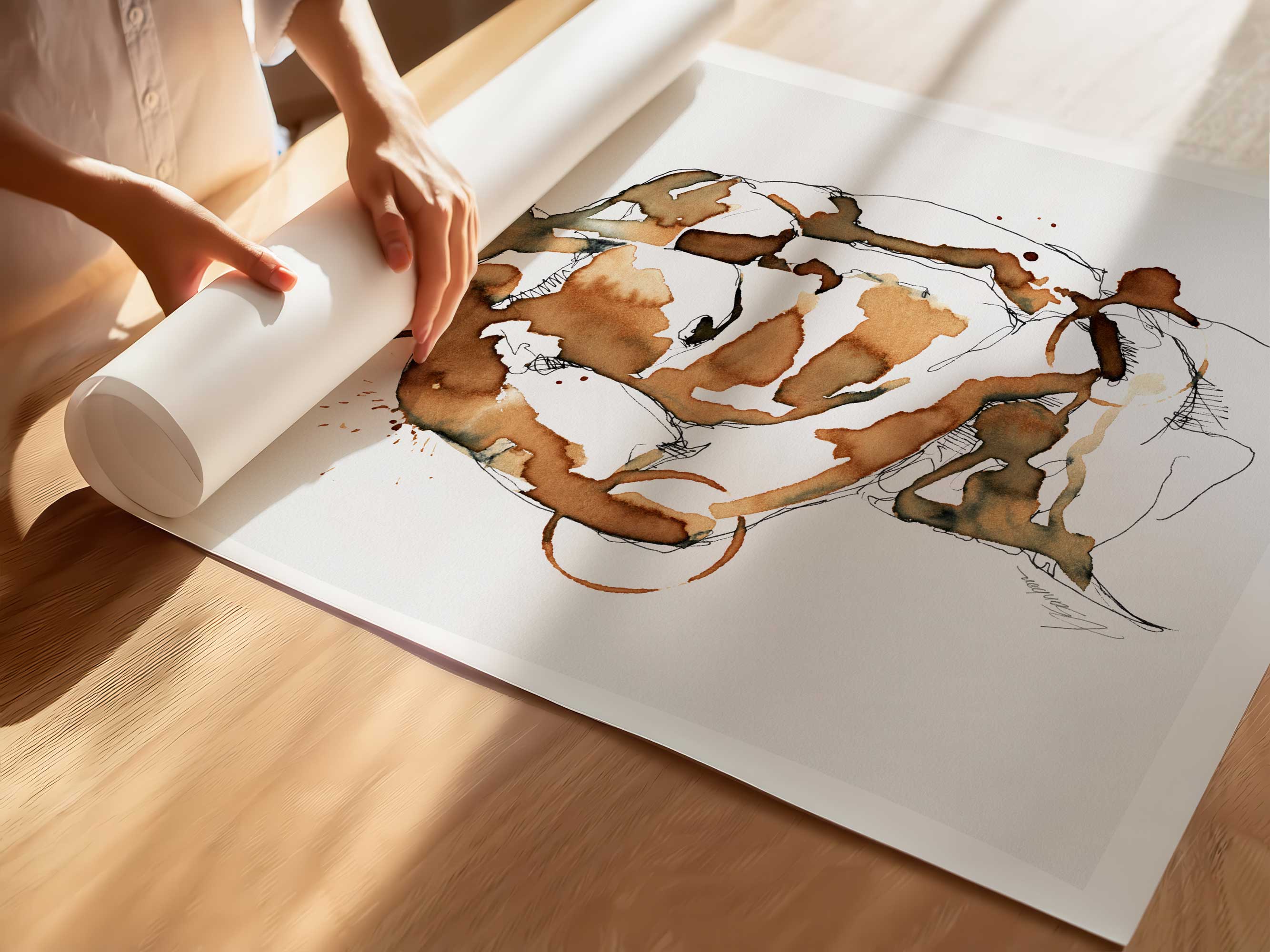 Coffee-Stained Confidence – Art Print Artist Brenden Sanborn