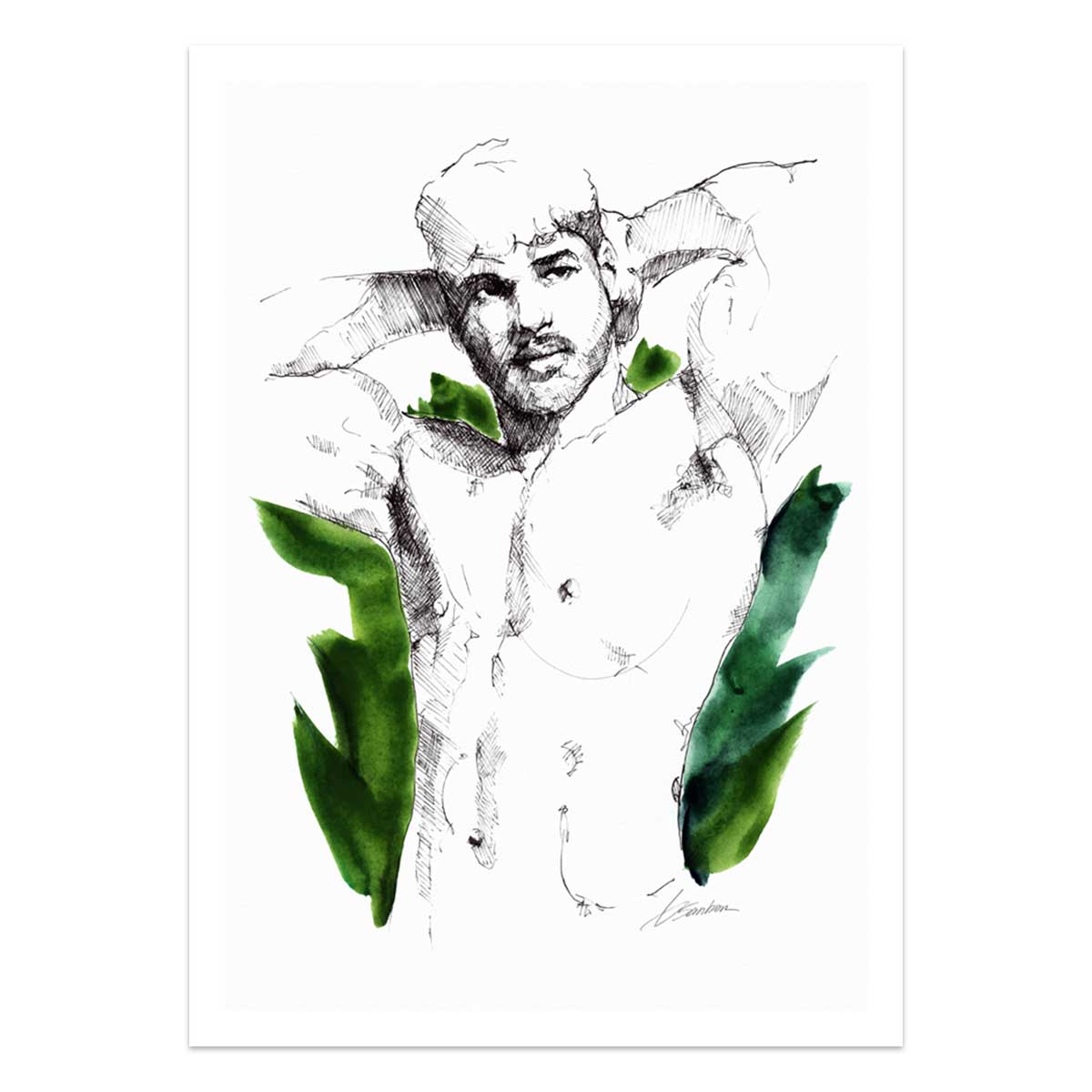 Resting Among the Leaves – Art Print Artist Brenden Sanborn