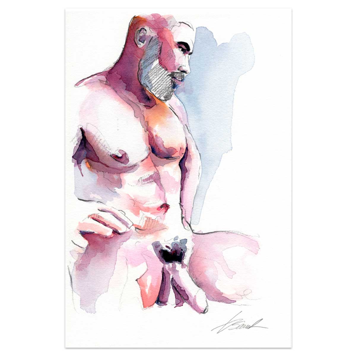 Where the Gaze Rests – 6x9" Original Watercolor Artist Brenden Sanborn