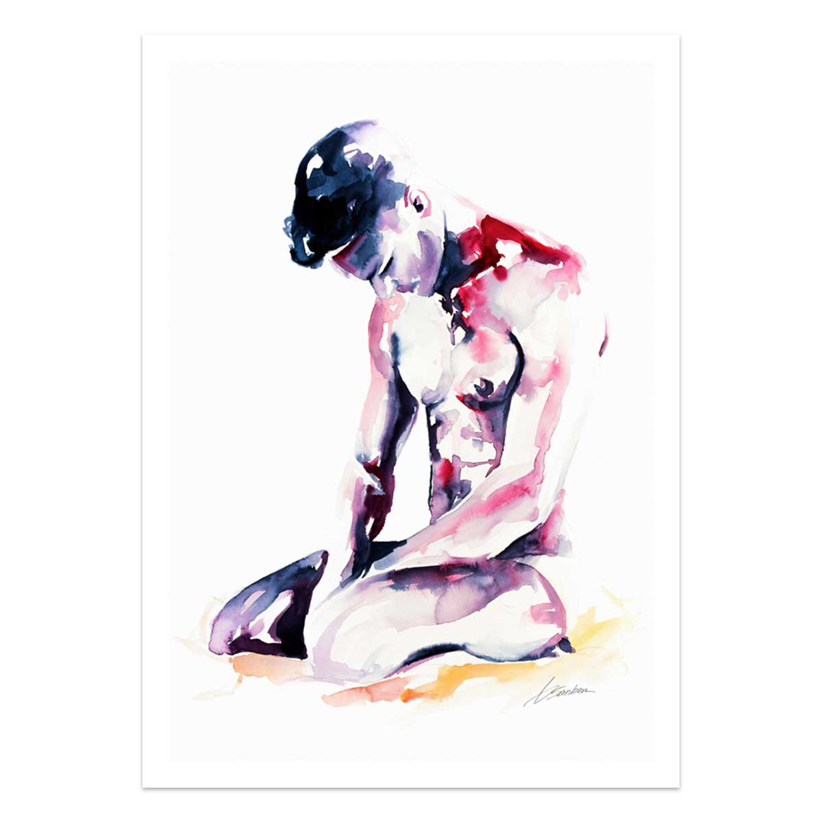 Kneeling in Quiet – Art Print Artist Brenden Sanborn