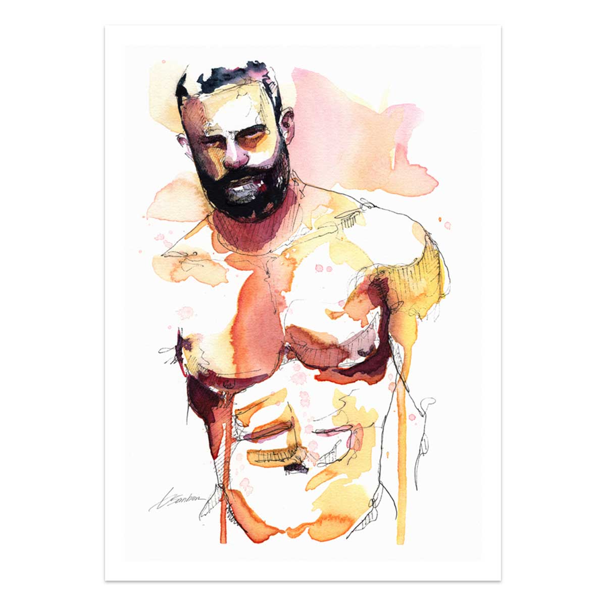 Sunlit Chest and Stare – Art Print Artist Brenden Sanborn