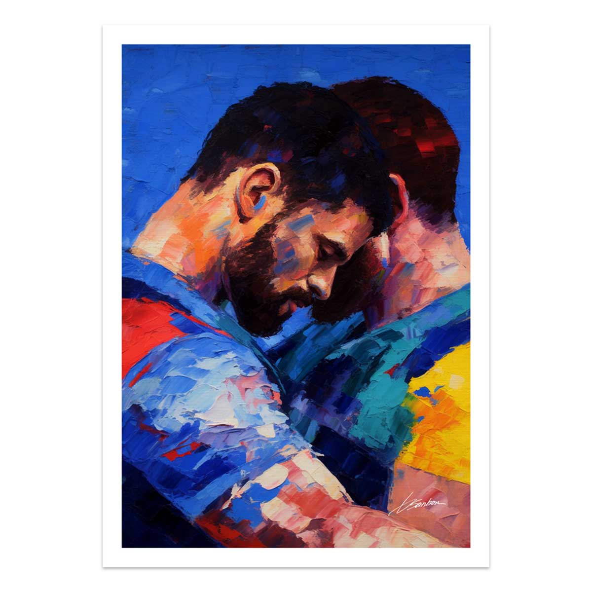 Lean Into Me A Moment of Love – Art Print Artist Brenden Sanborn