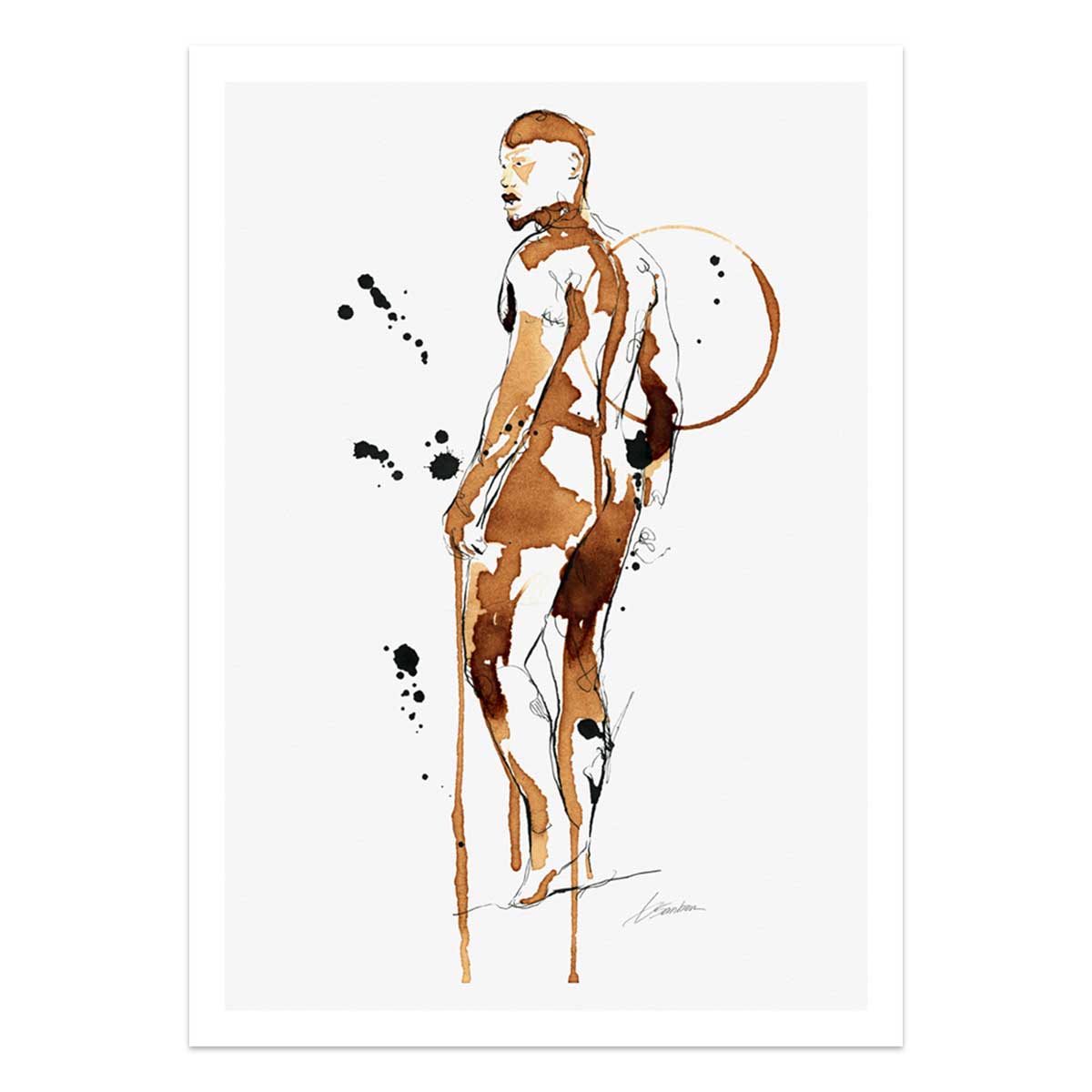 Golden Drips on a Confident Booty – Art Print Artist Brenden Sanborn