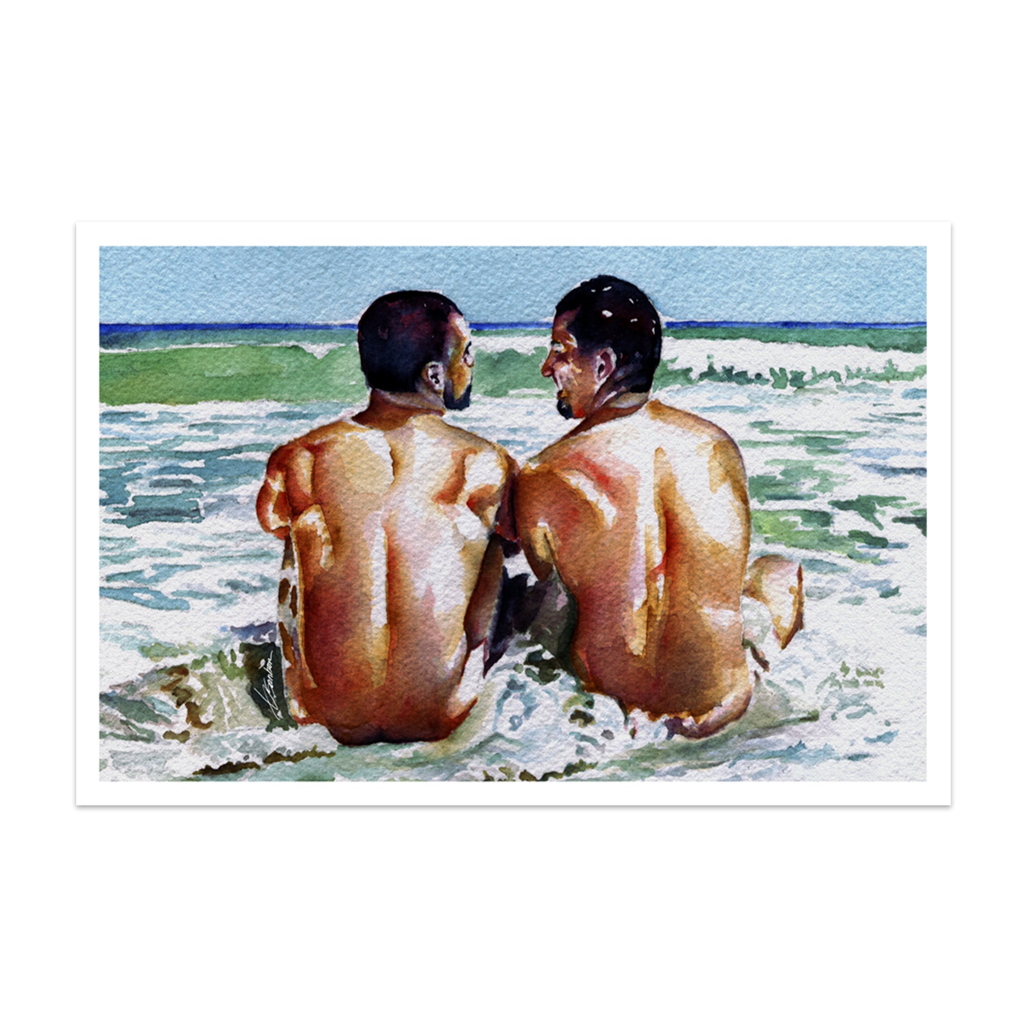 One Last Summer Swim - Art Print Artist Brenden Sanborn
