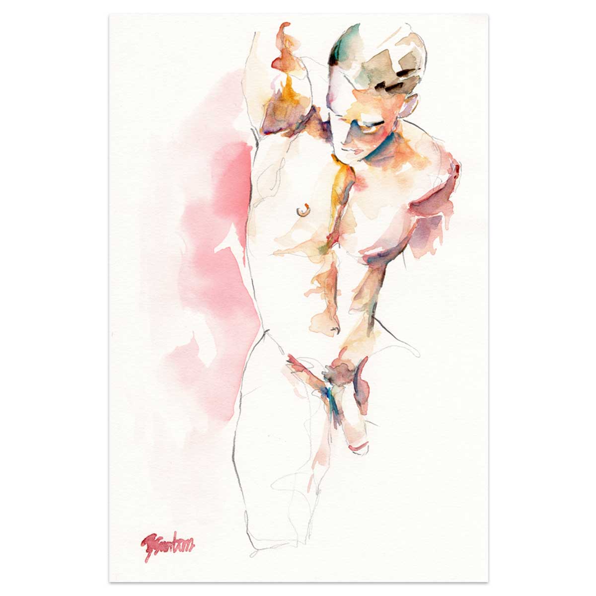 Petal Reach – 6x9" Original Watercolor Artist Brenden Sanborn