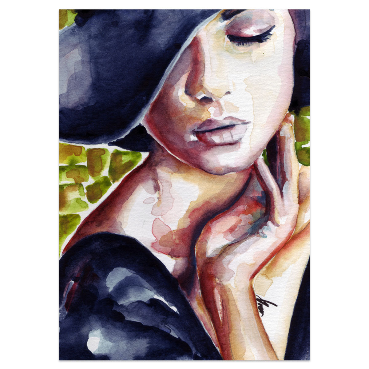 Velvet Silence – 5x7" Original Watercolor Artist Brenden Sanborn