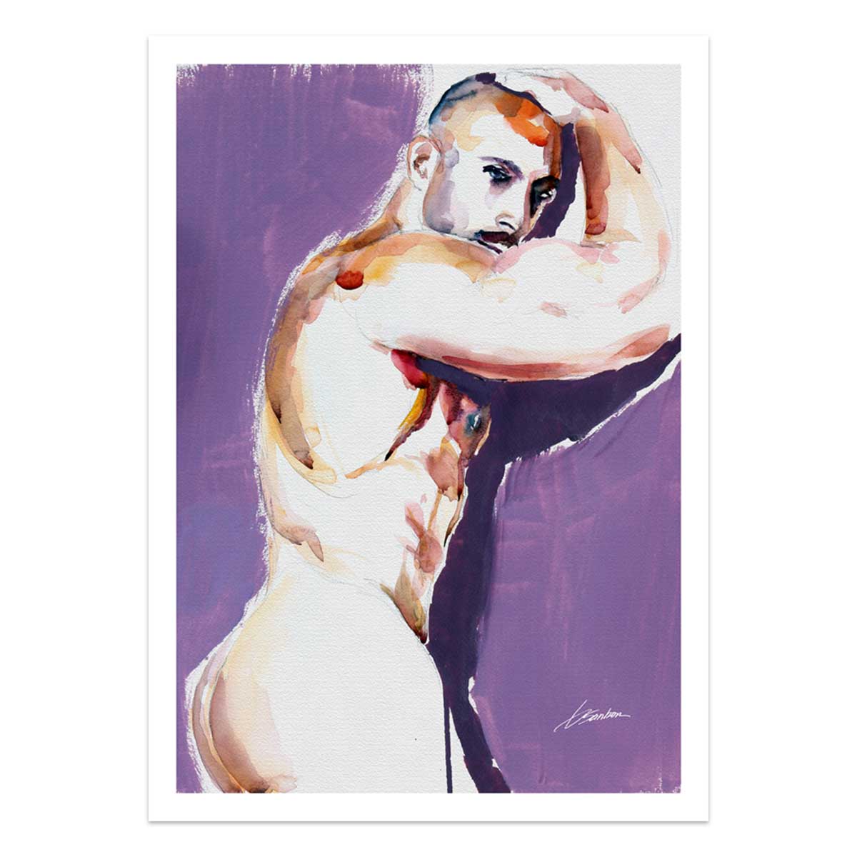 Violet Gaze and the Curve of a Booty – Art Print Artist Brenden Sanborn