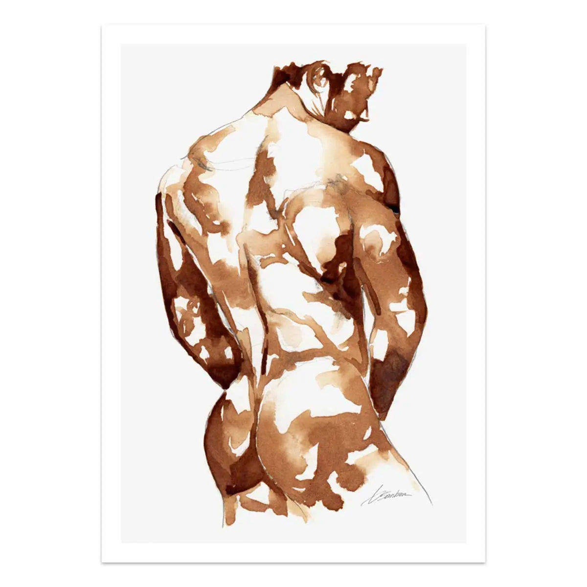 Coffee Nude Booty - Art Print Artist Brenden Sanborn