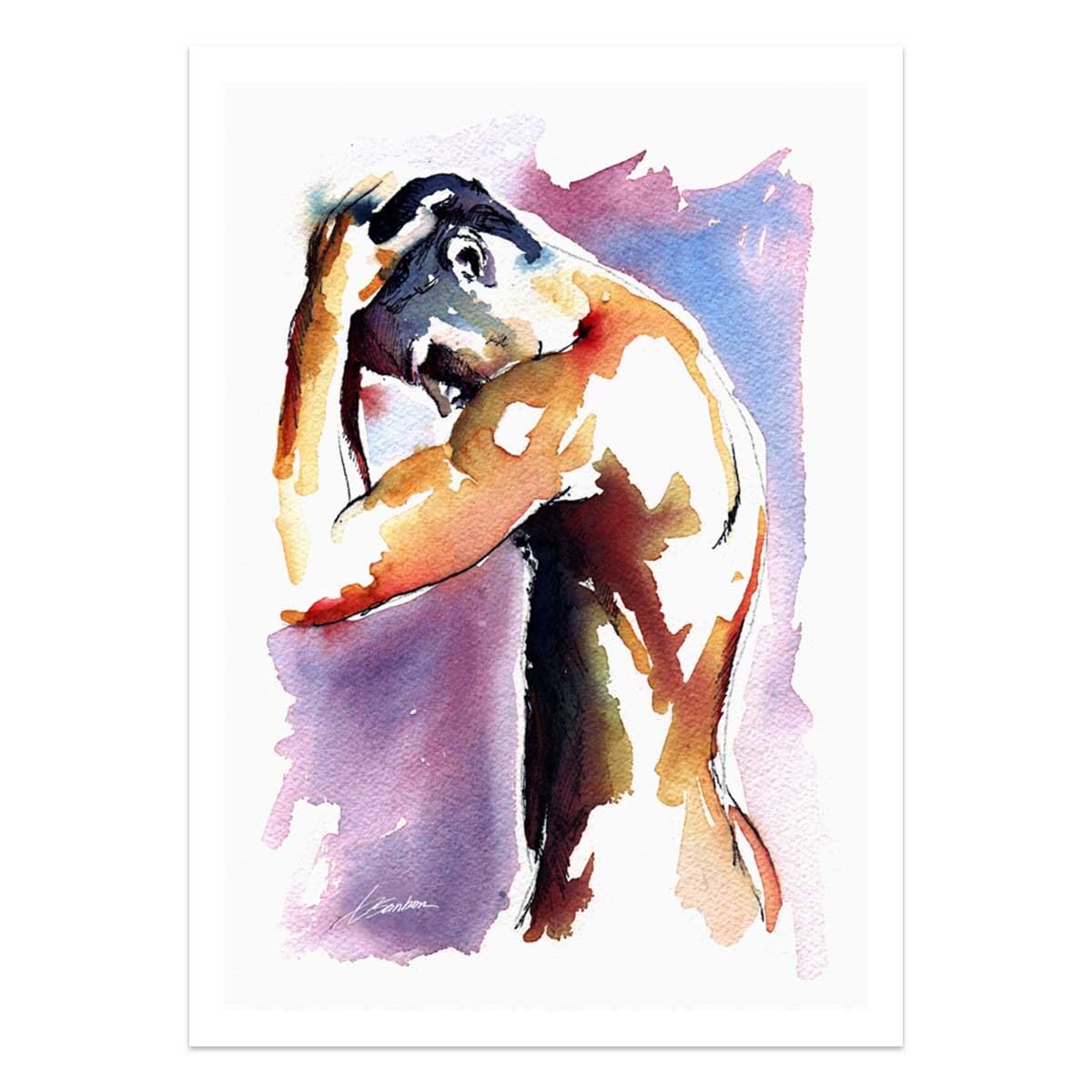 Dusky Hues on Bare Shoulders and Booty – Art Print Artist Brenden Sanborn