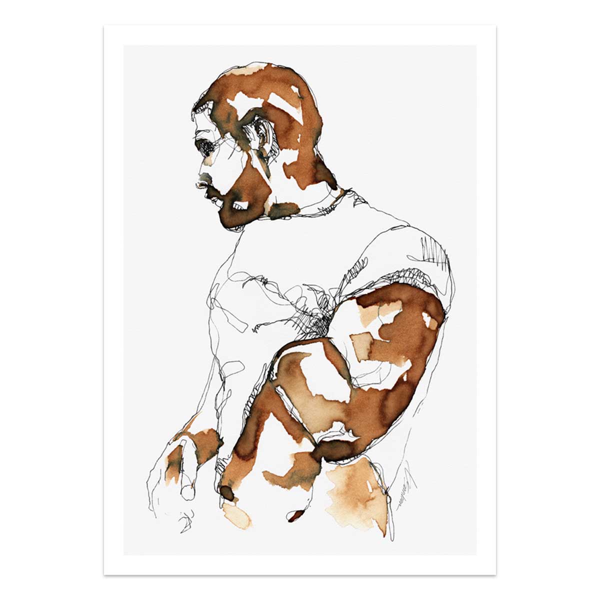 Unveiling Strength in Coffee and Ink – Art Print Artist Brenden Sanborn