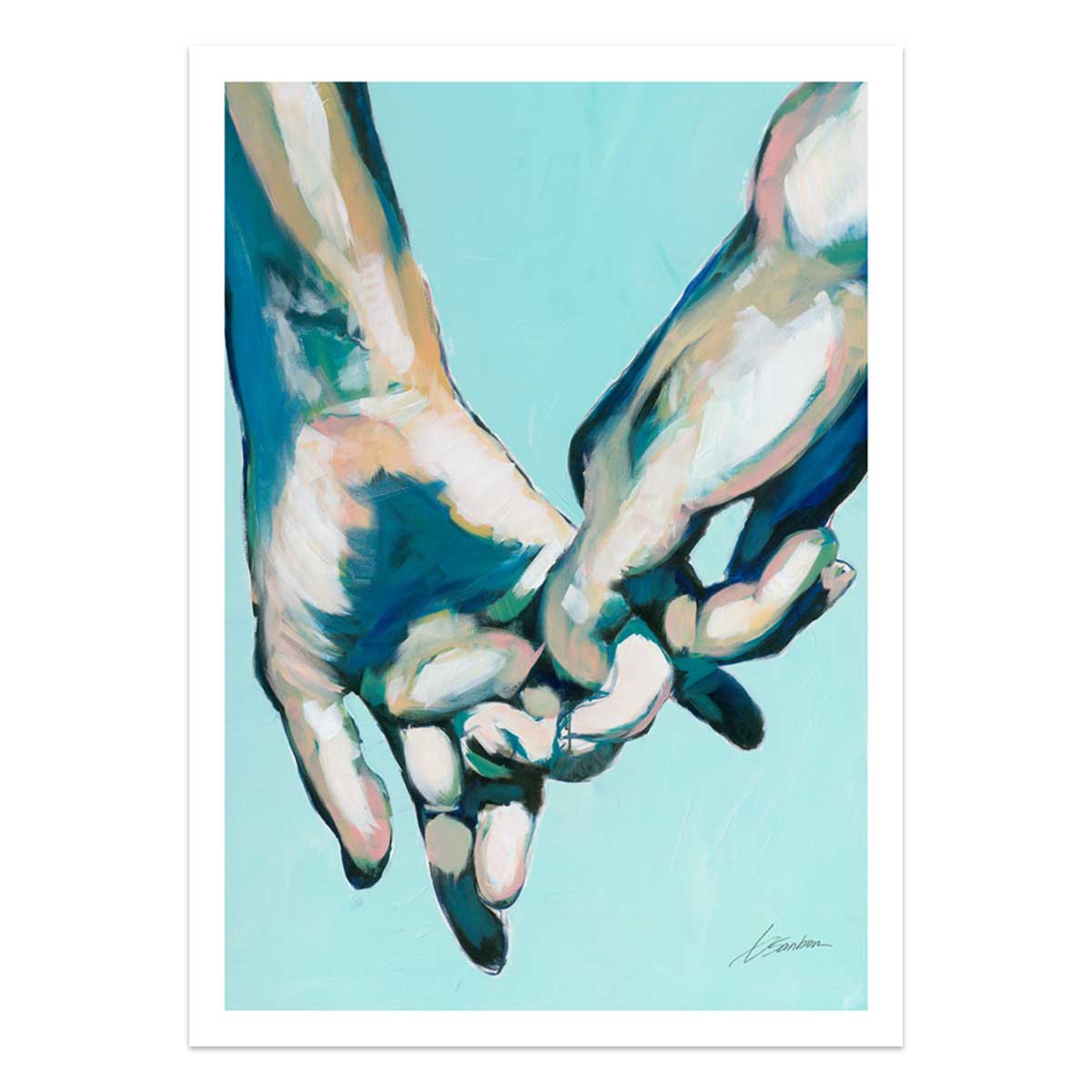 Forever Love - Men Holding Hands - Art Print Artist Brenden Sanborn