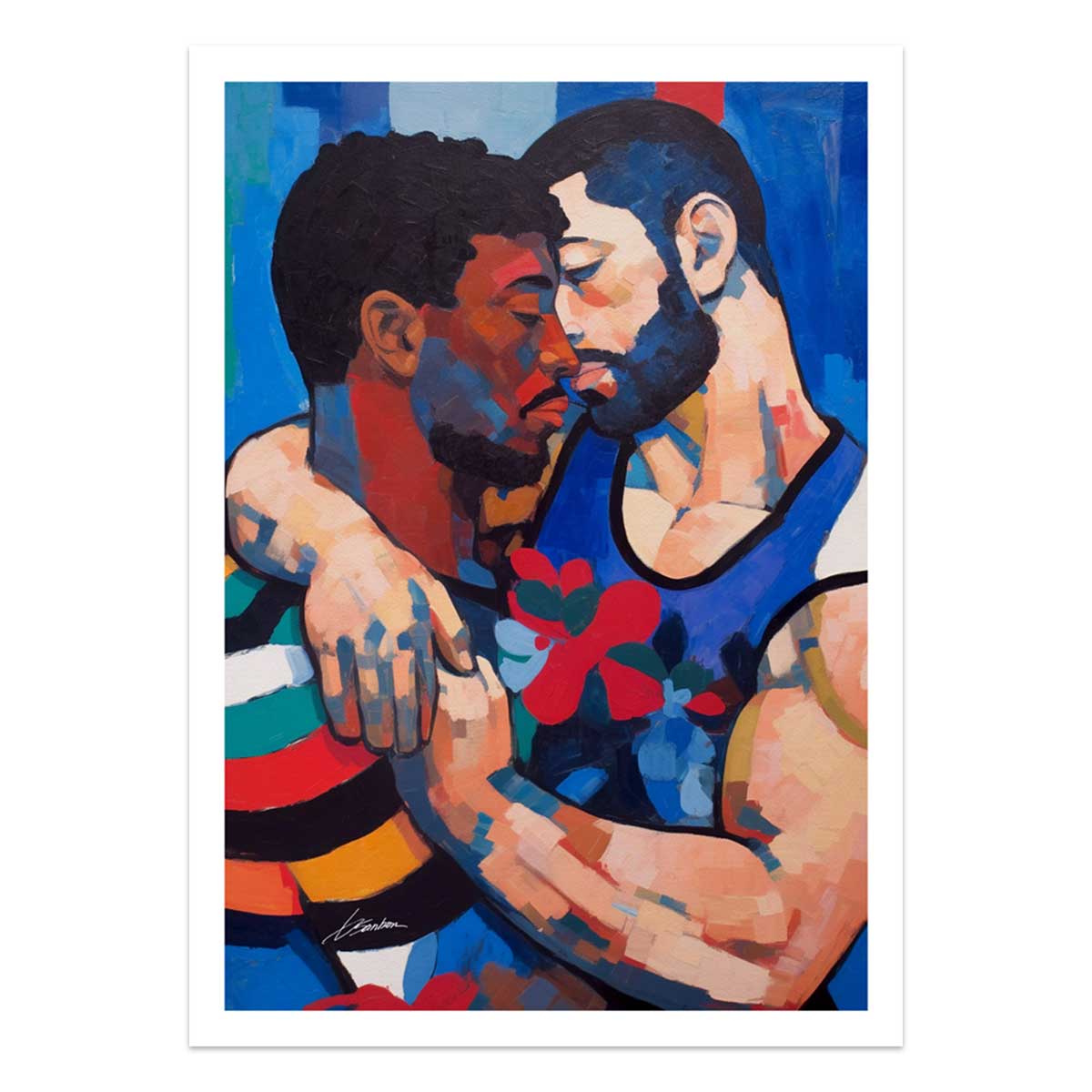 In Your Arms Two Men in Love – Art Print Artist Brenden Sanborn
