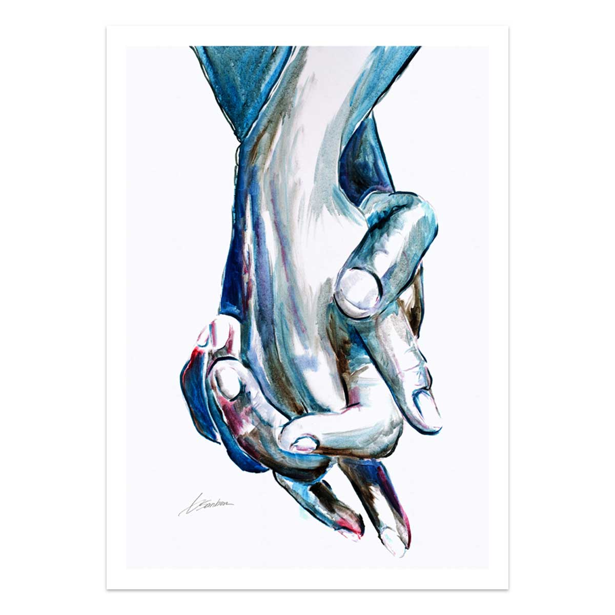 Fingers Entwined in a Silent Promise – Art Print Artist Brenden Sanborn
