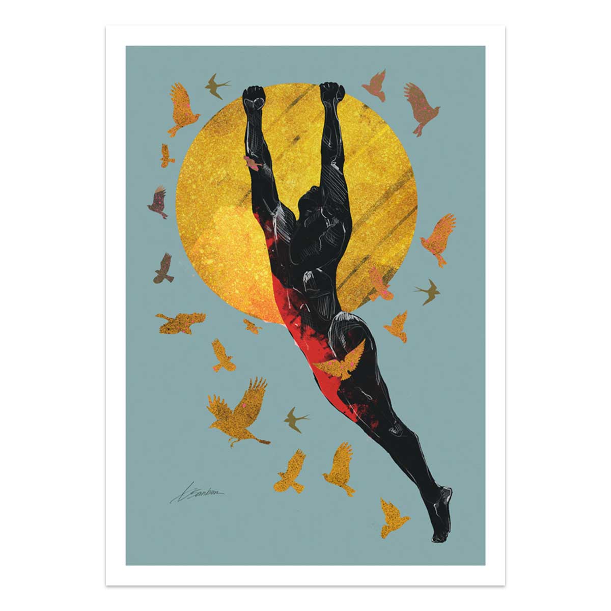 Golden Flight – Art Print Artist Brenden Sanborn