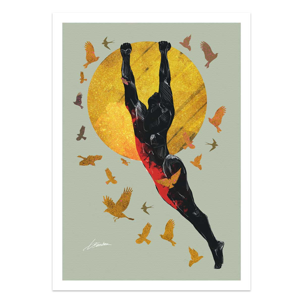 Golden Flight – Art Print Artist Brenden Sanborn