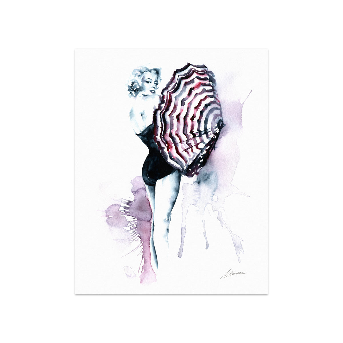 Twist of Glamour – 11x14" Original Watercolor Artist Brenden Sanborn