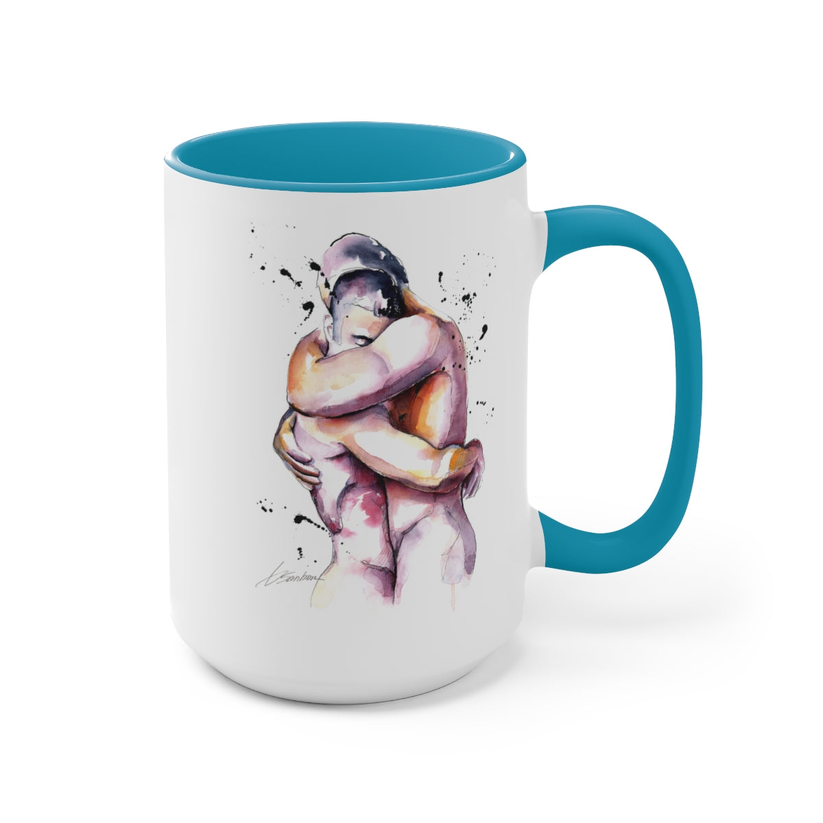 The Hug of Love - Two-Tone Coffee Mugs, 15oz