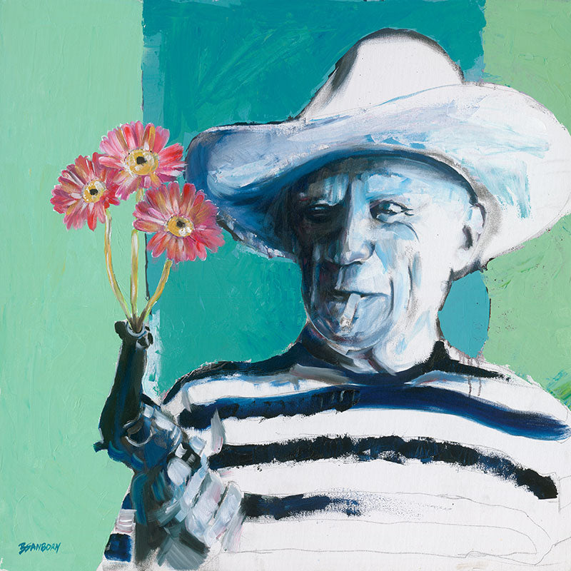 A Dangerous Kind of Joy – 40x40" Original Oil and Acrylic Artist Brenden Sanborn