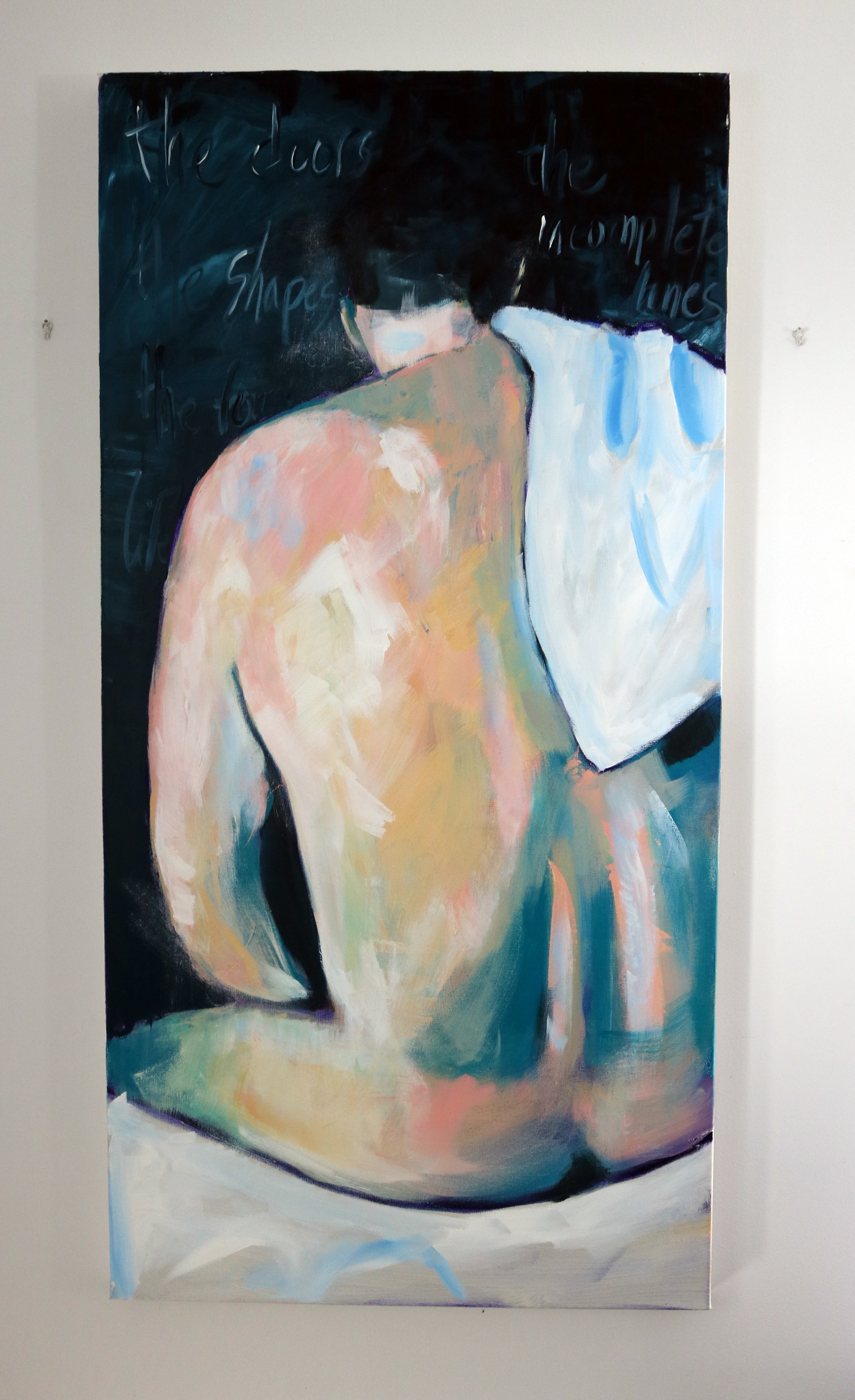 Words Between Our Backs – 24x48" Original Diptych Artist Brenden Sanborn