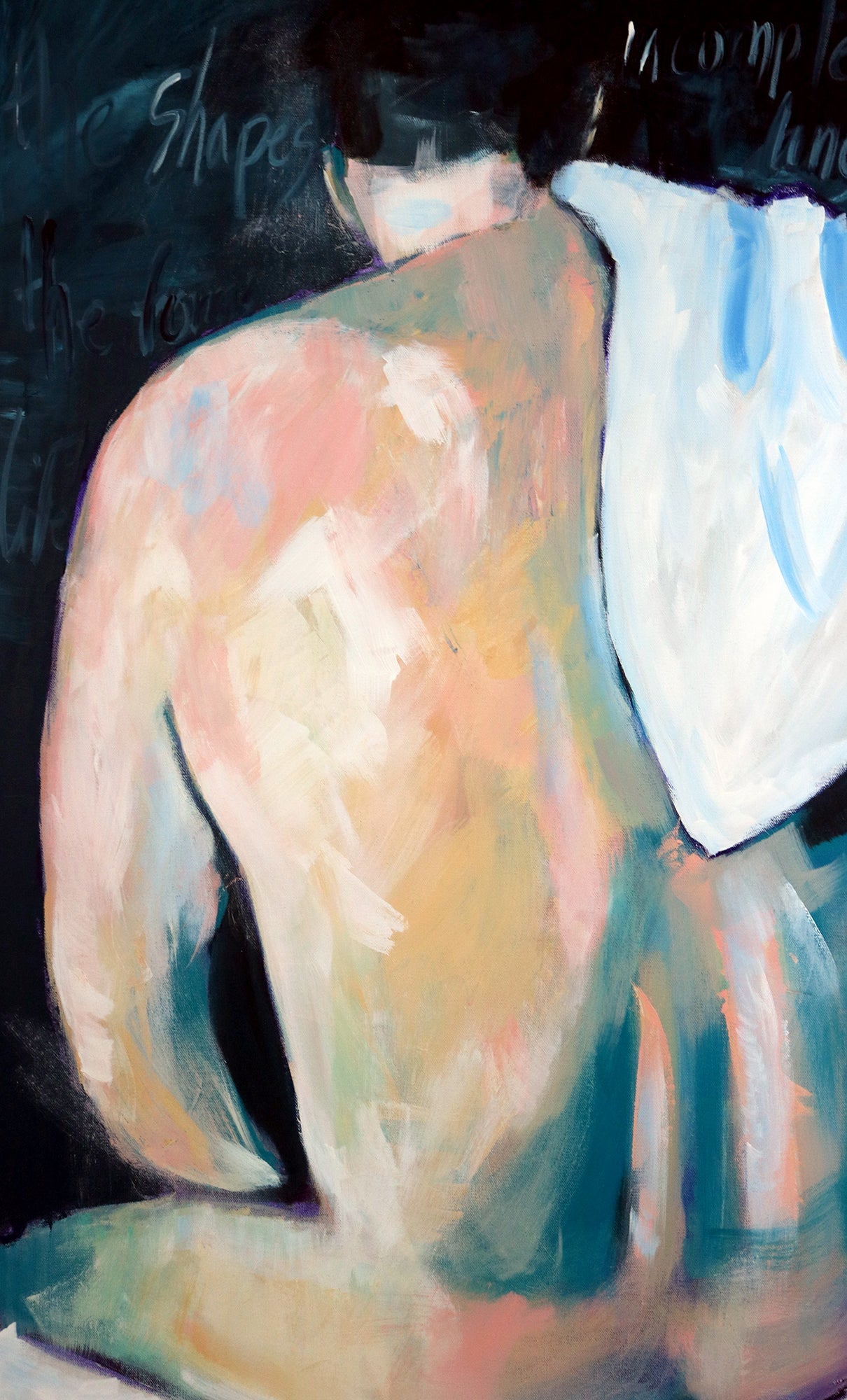 Words Between Our Backs – 24x48" Original Diptych Artist Brenden Sanborn