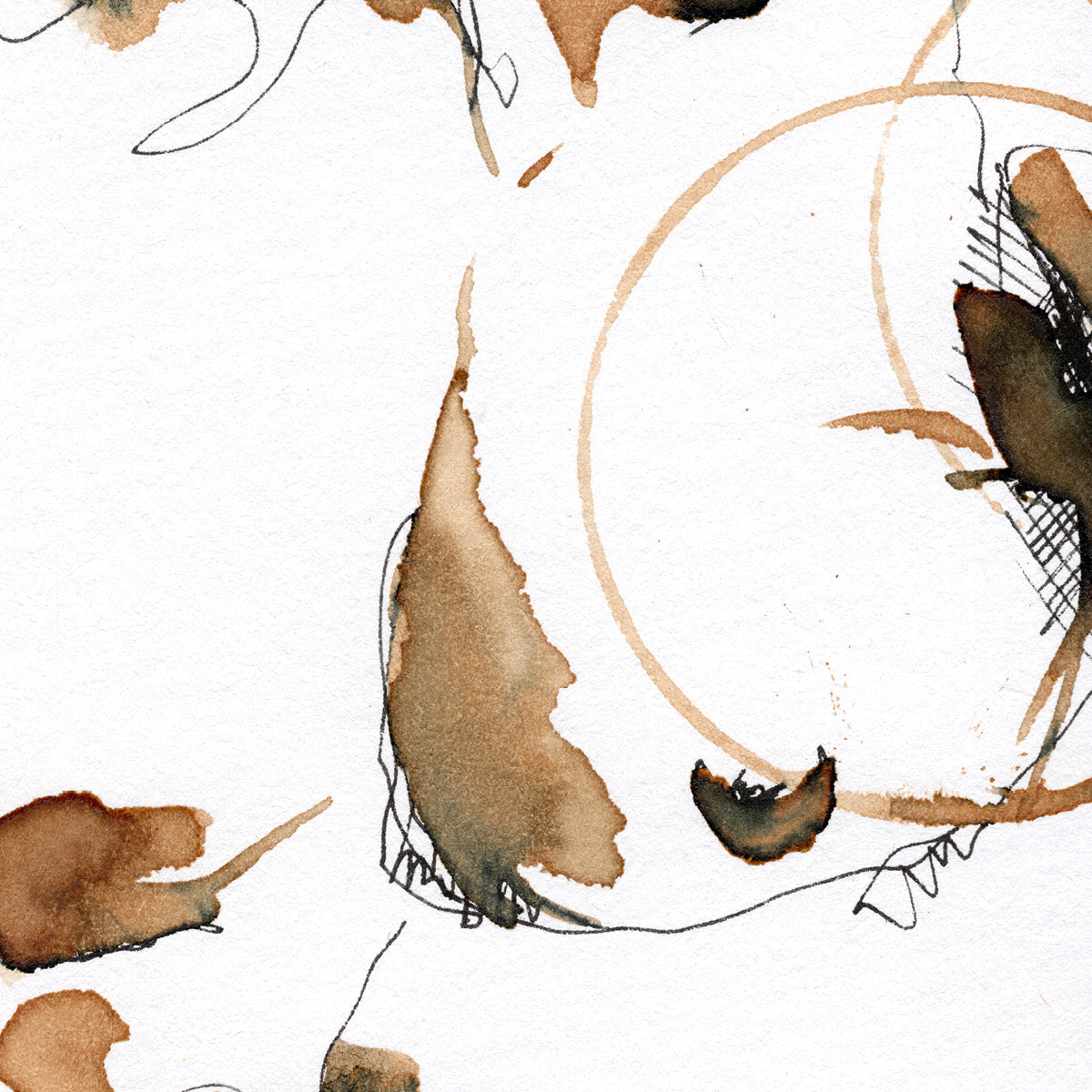 Shirtless man in contemporary style - Original Coffee Art Artist Brenden Sanborn