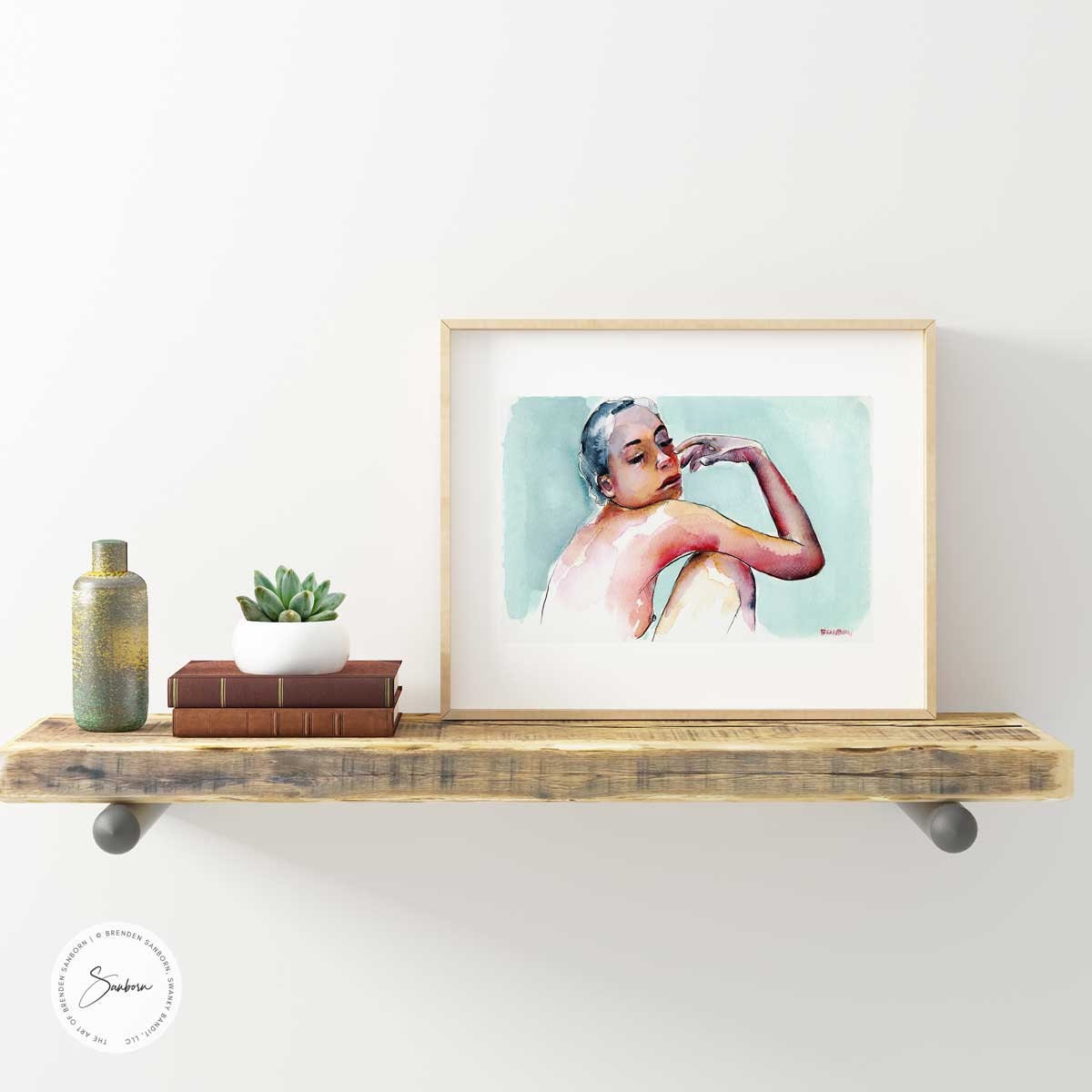 She Dreams of Yesterday - Original Watercolor Painting Artist Brenden Sanborn