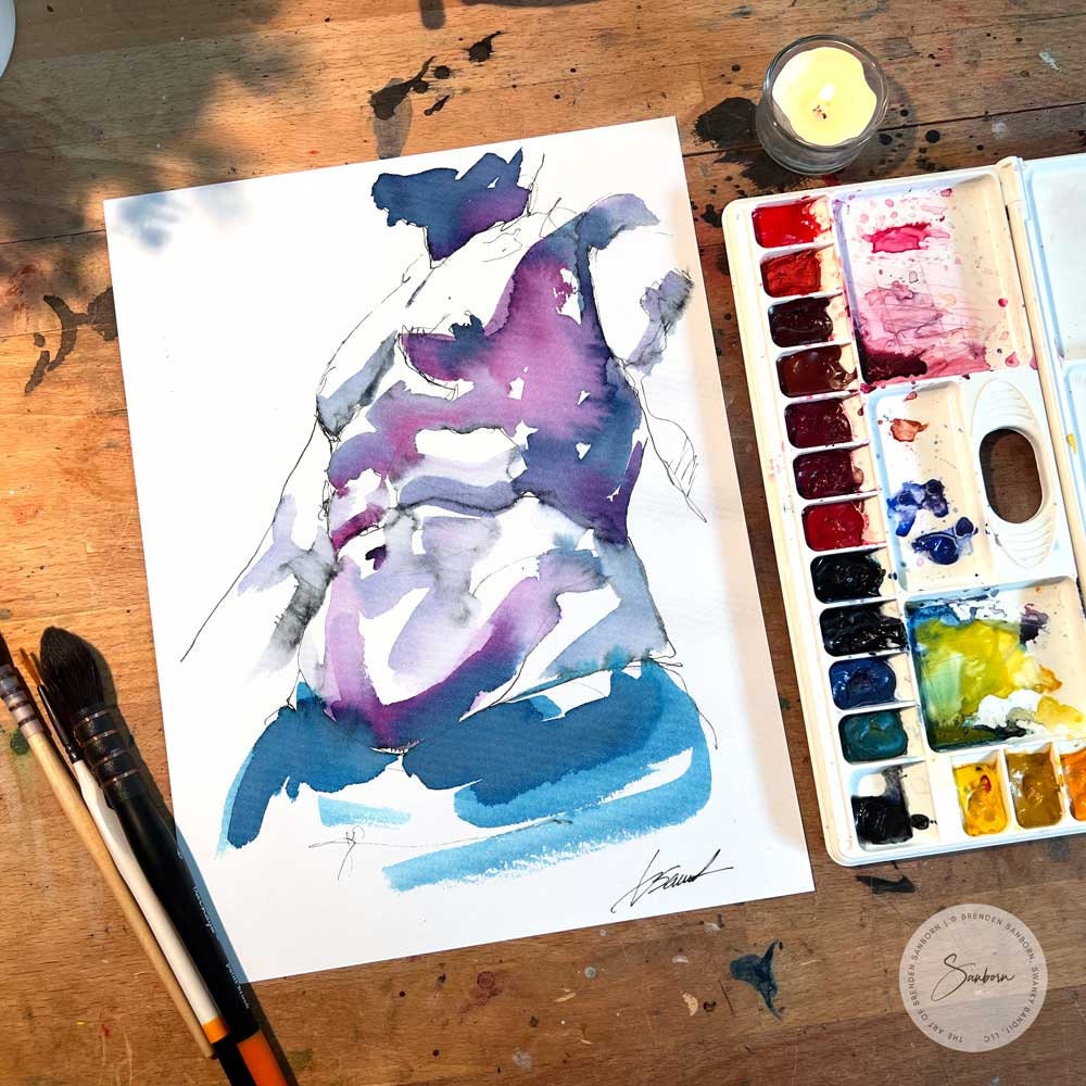 The View from Below - Original Watercolor Painting Artist Brenden Sanborn