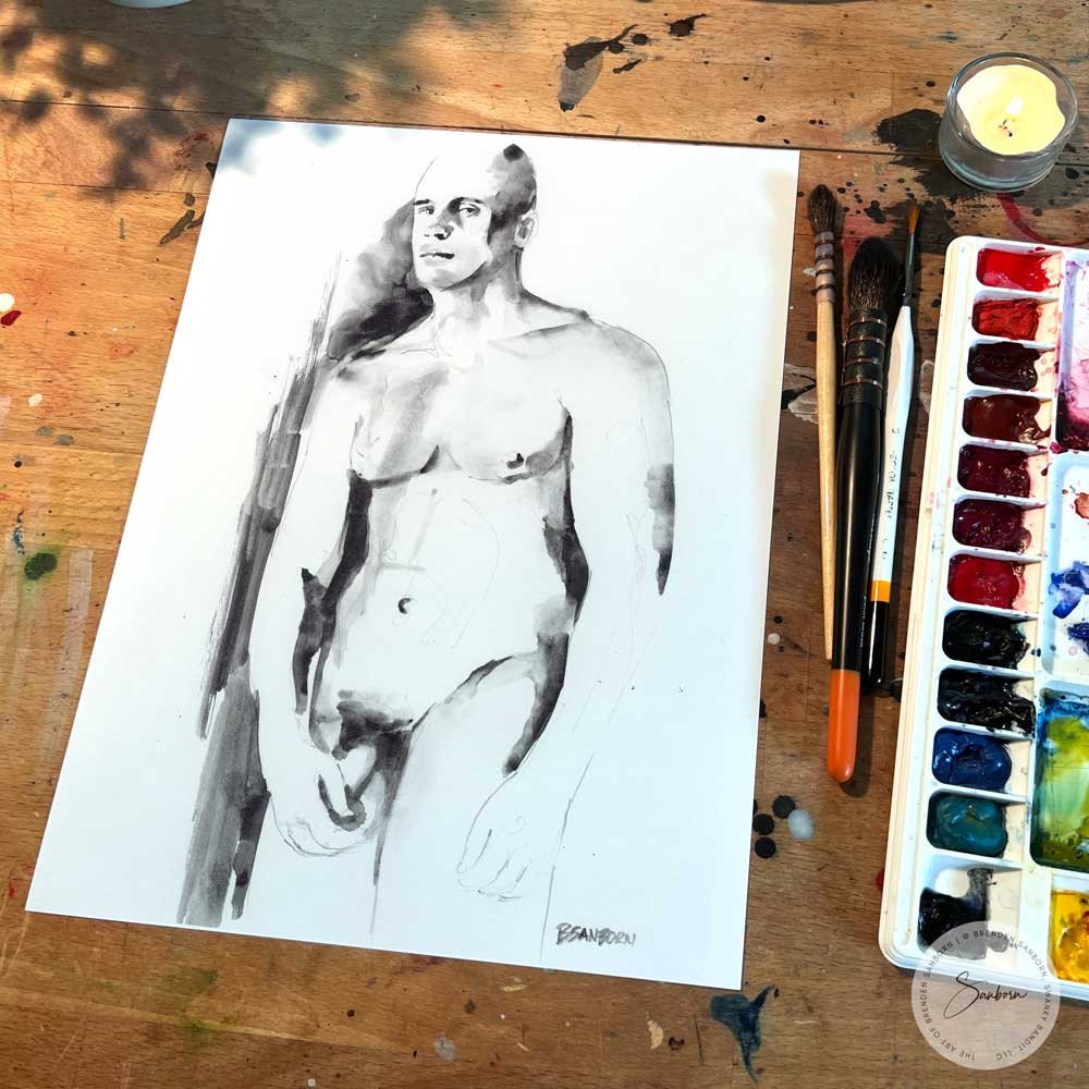 Foreboding Nature - Original Watercolor Painting Artist Brenden Sanborn