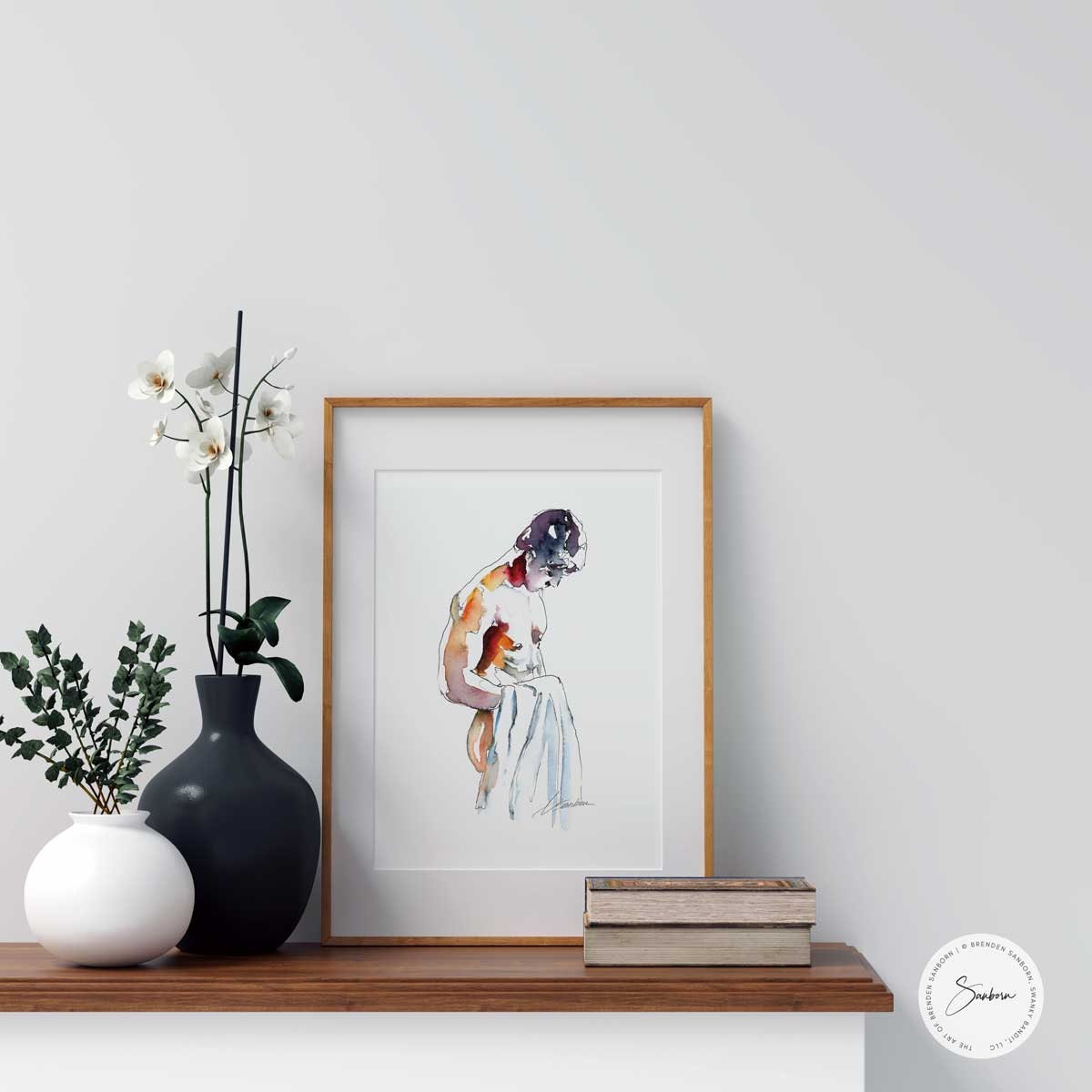 Dropping the Towel - Original Watercolor Painting Artist Brenden Sanborn
