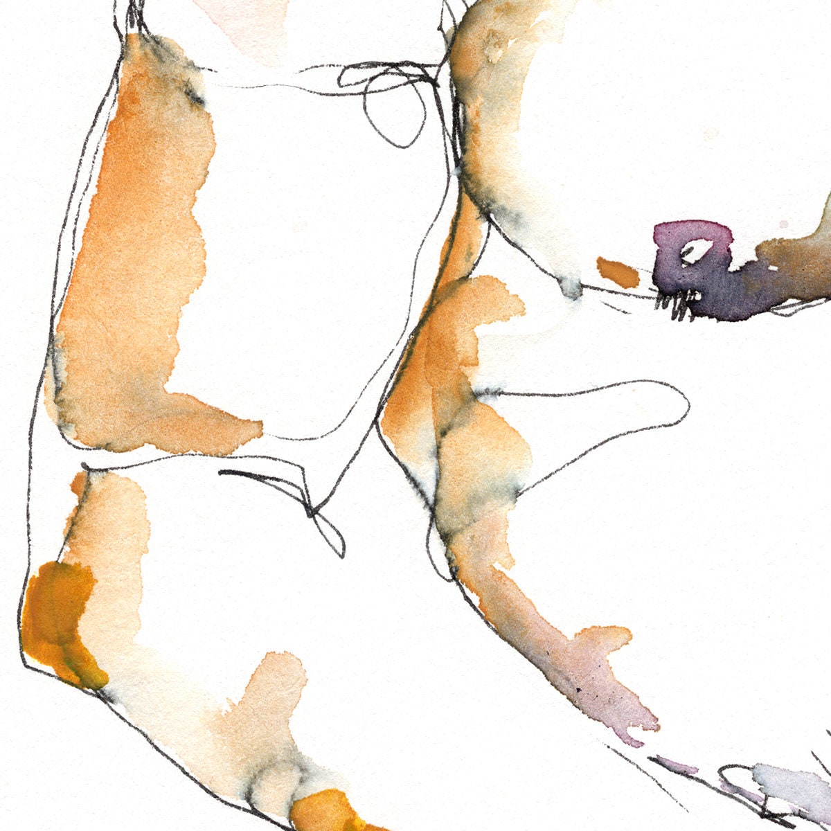 Todd Shirtless - Original Watercolor Painting Artist Brenden Sanborn
