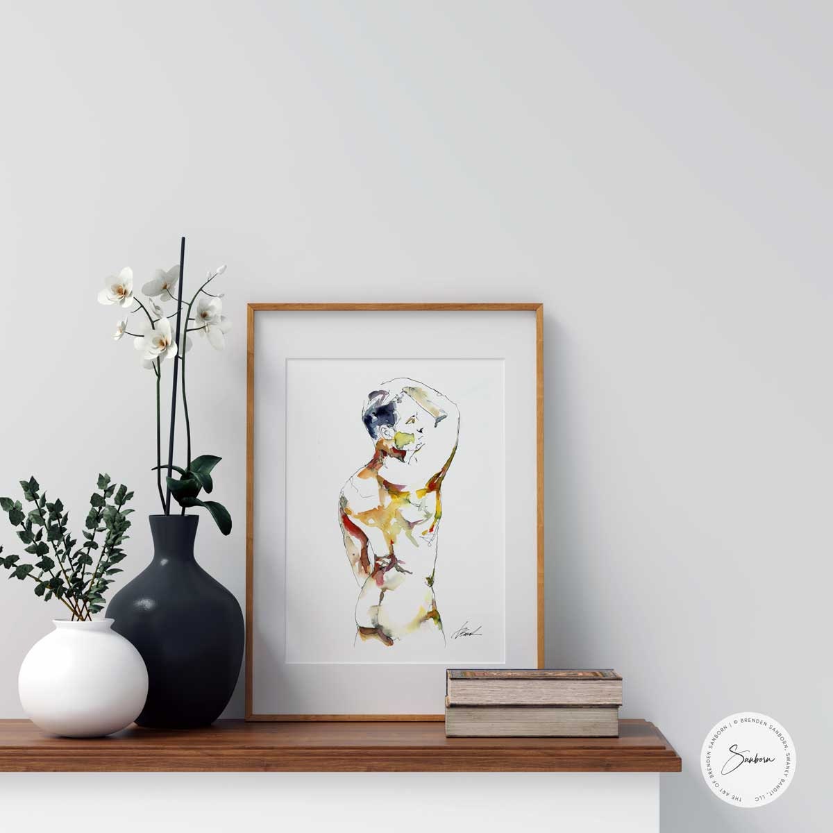 He Reached for Moment - Original Watercolor Painting Artist Brenden Sanborn