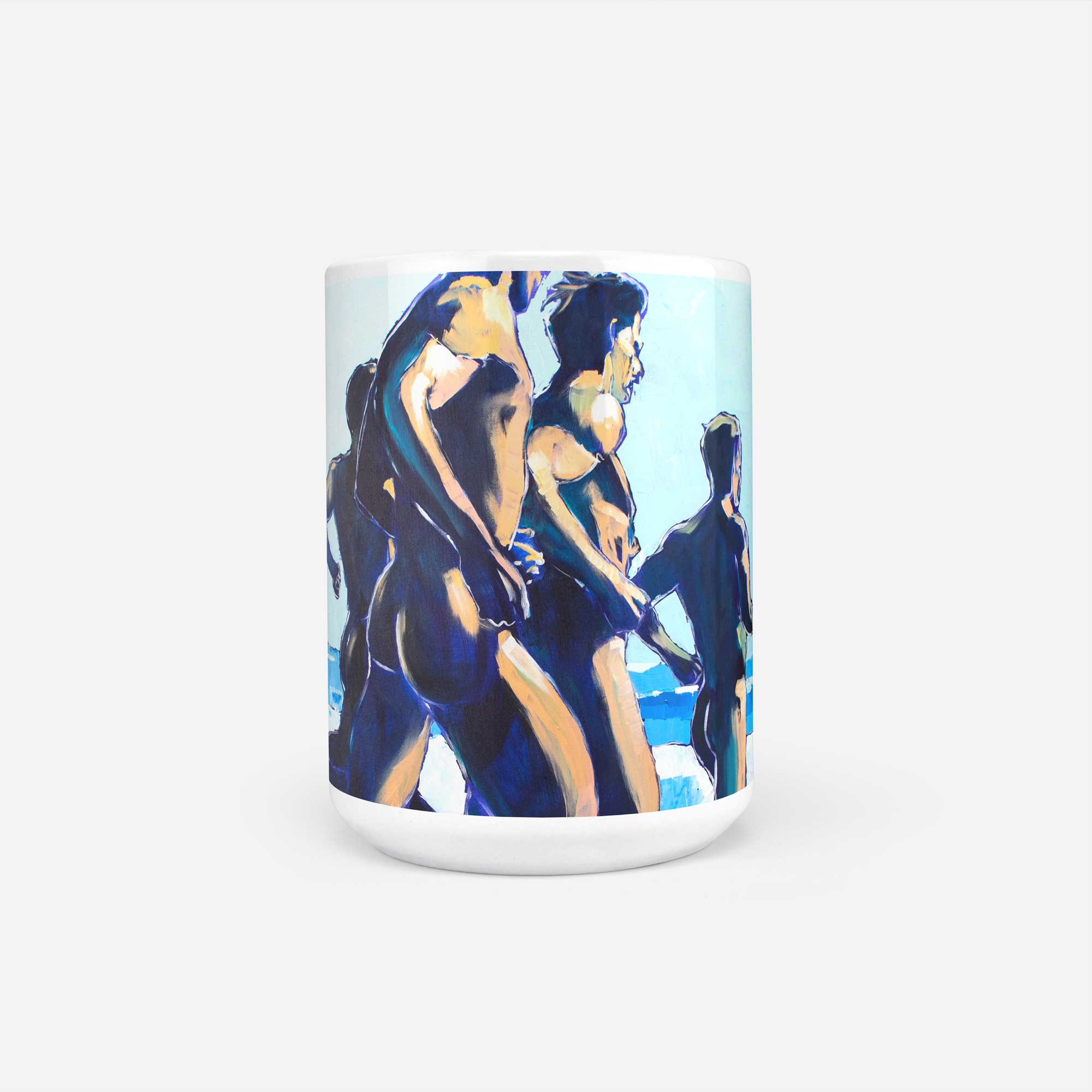 Running Nude Men on the Beach – 11oz & 15oz Mugs