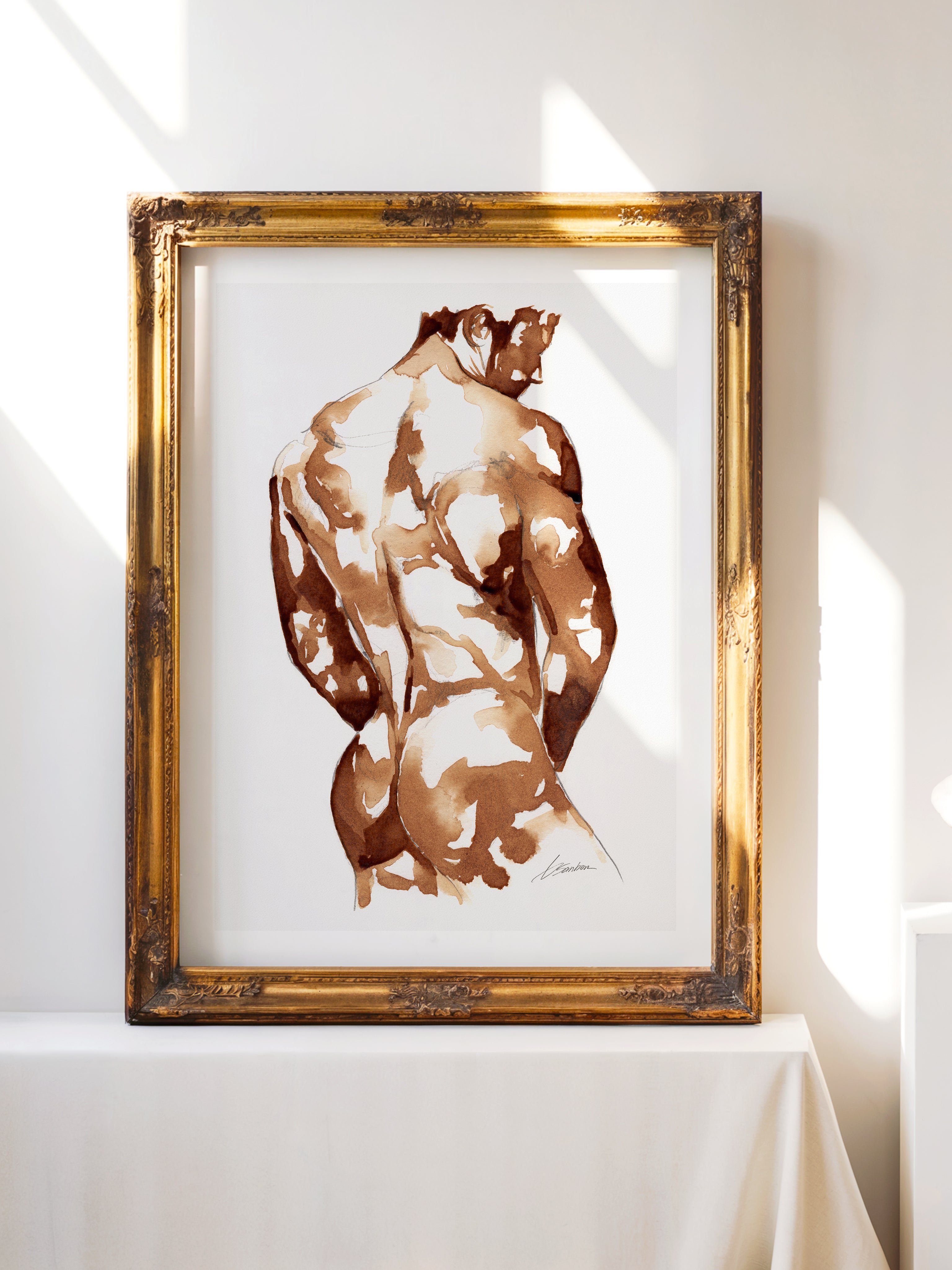 male figure art print Contour by Brenden Sanborn