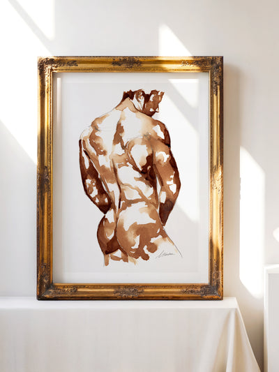 male figure art print Contour by Brenden Sanborn