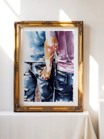 male figure art print Love at the Festival by Brenden Sanborn