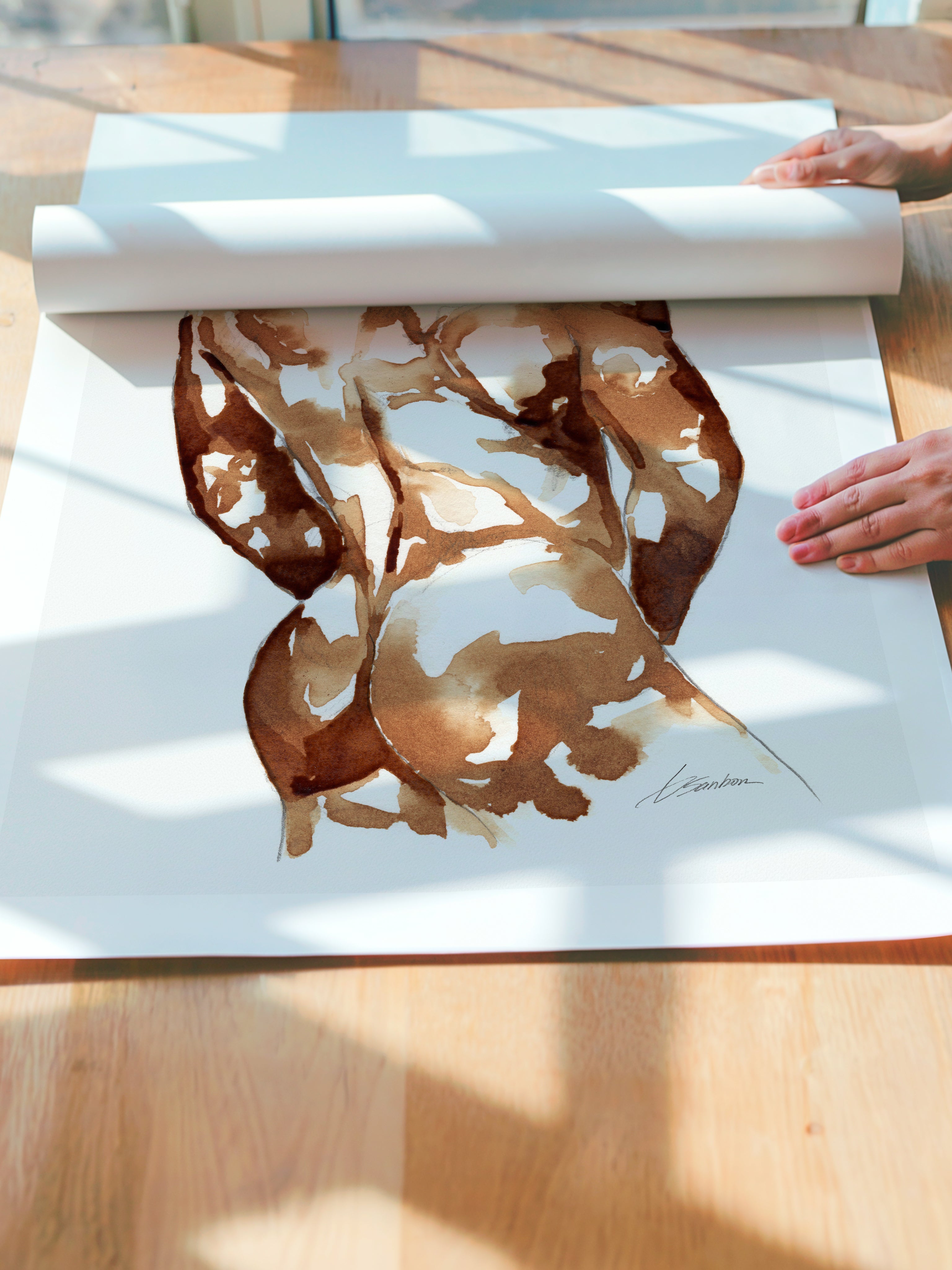 male figure art print Contour by Brenden Sanborn