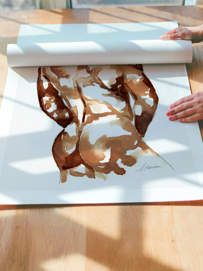 male figure art print Contour by Brenden Sanborn
