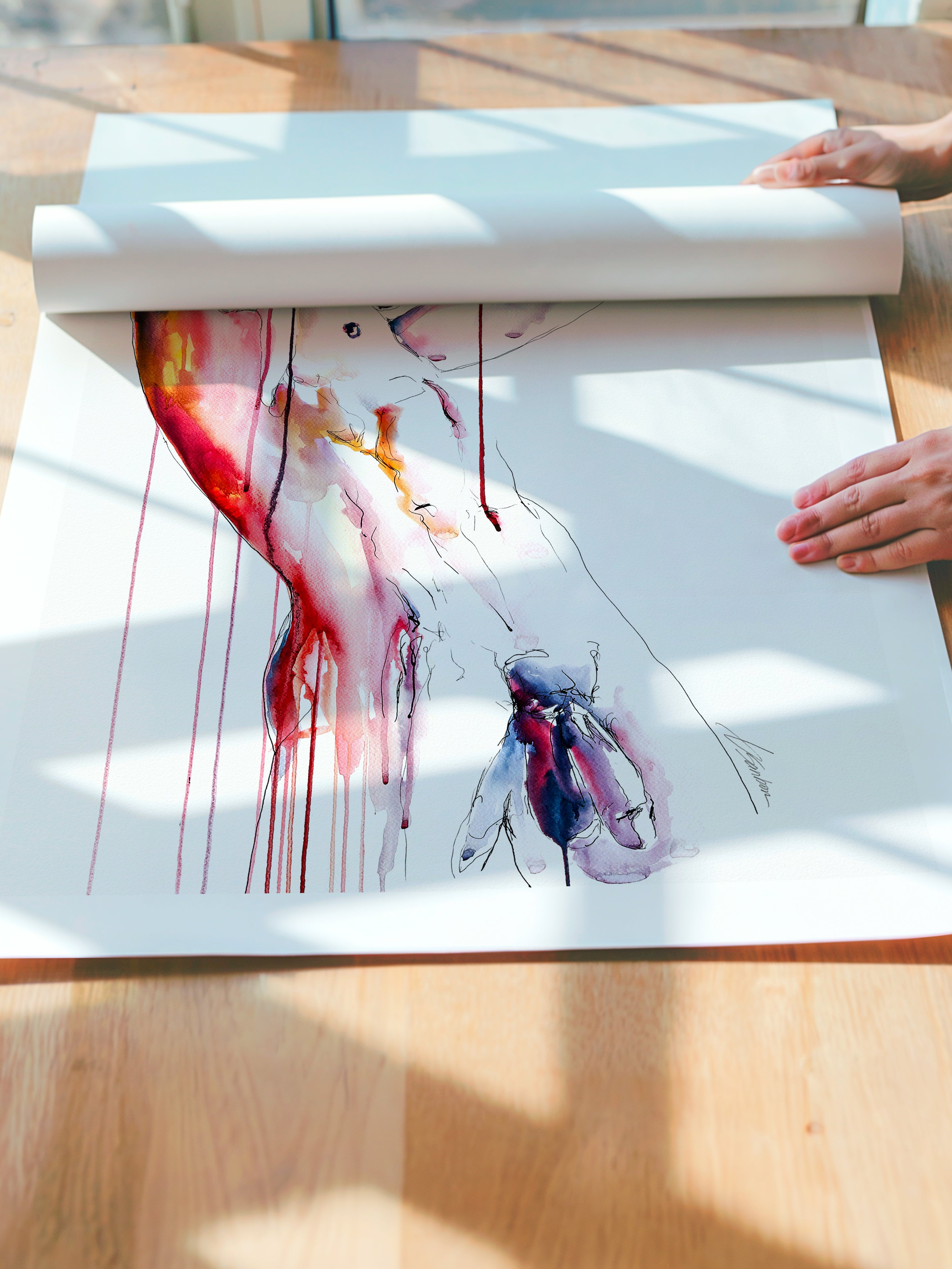 male figure art print Unbound by Brenden Sanborn
