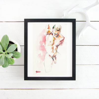 Petal Reach – 6x9" Original Watercolor Artist Brenden Sanborn