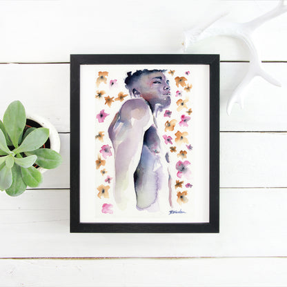 Handsome Resilience - African American Male - 6x9" Original Watercolor Painting