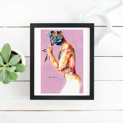 Soft Shields and Petals – 6x9" Original Watercolor Artist Brenden Sanborn